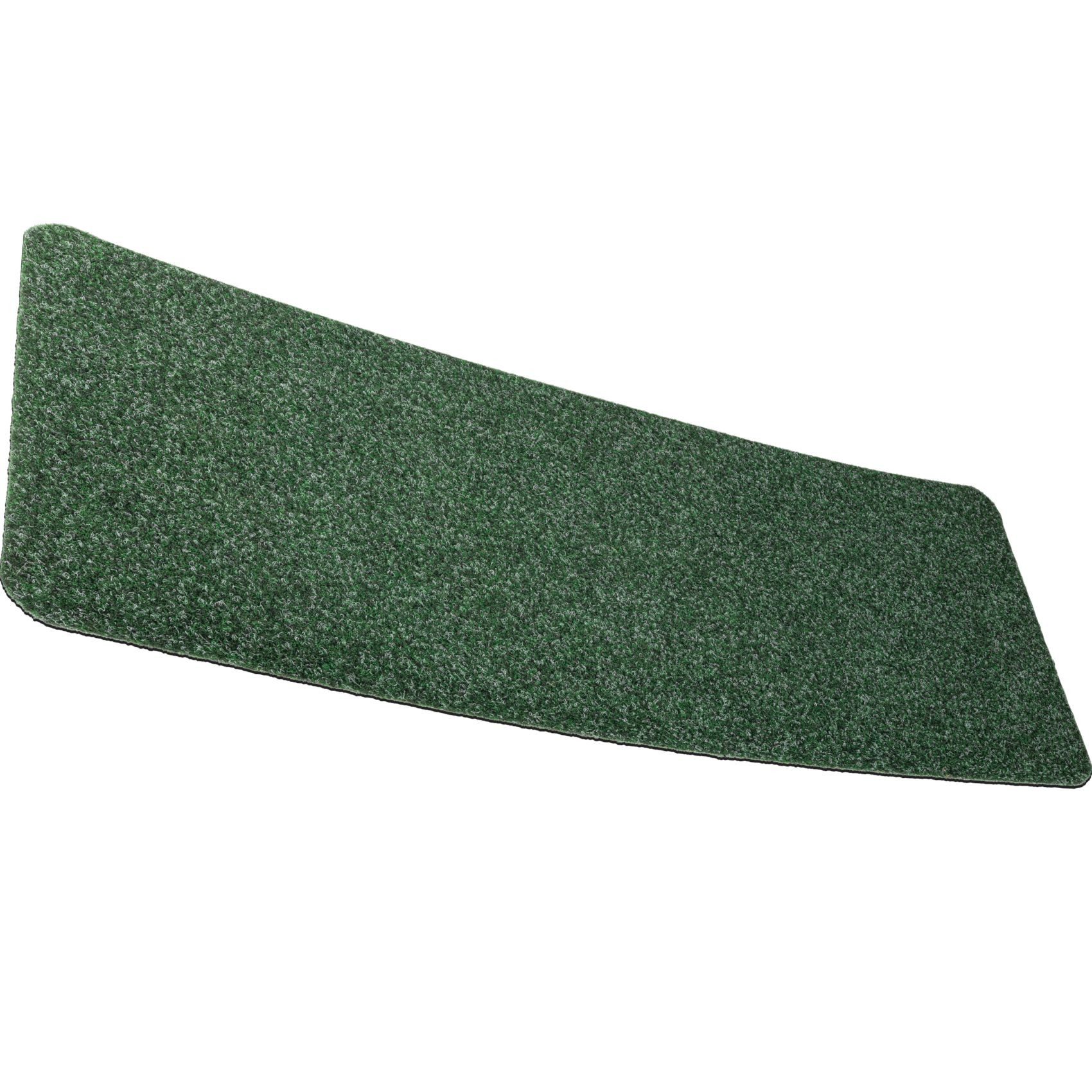 ANRO Fußmatte POET Schuhparkplatz schmal Schmutzfangmatte Unifarben, eckig, Höhe: 3 mm, Schuh-Abstellplatz rutschfest 25x60cm Kräusel Grün wasserdicht