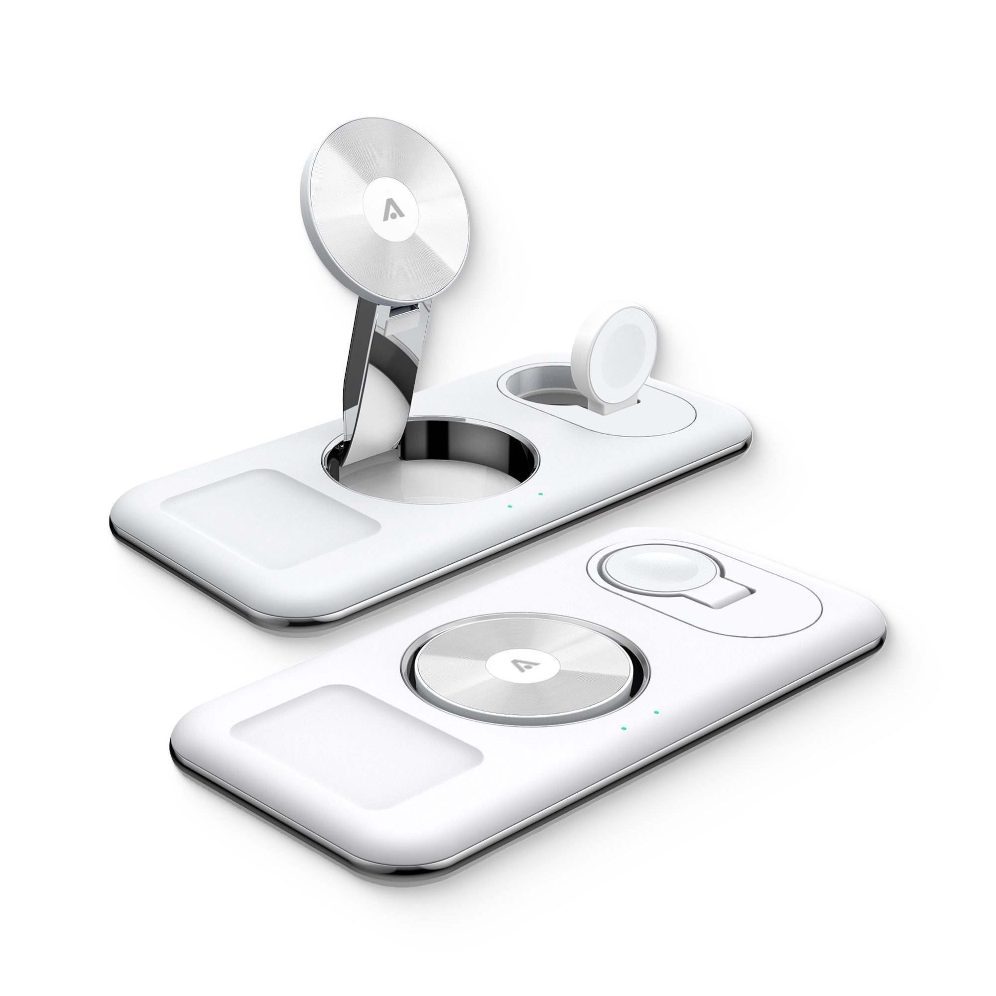alkaya. Wireless 3 in 1 Ladestation kompatibel mit Magsafe, Ladegerät Ladestation (iWatch, Samsung/Apple Handys, AirPods aufladen, LED-Anzeige)