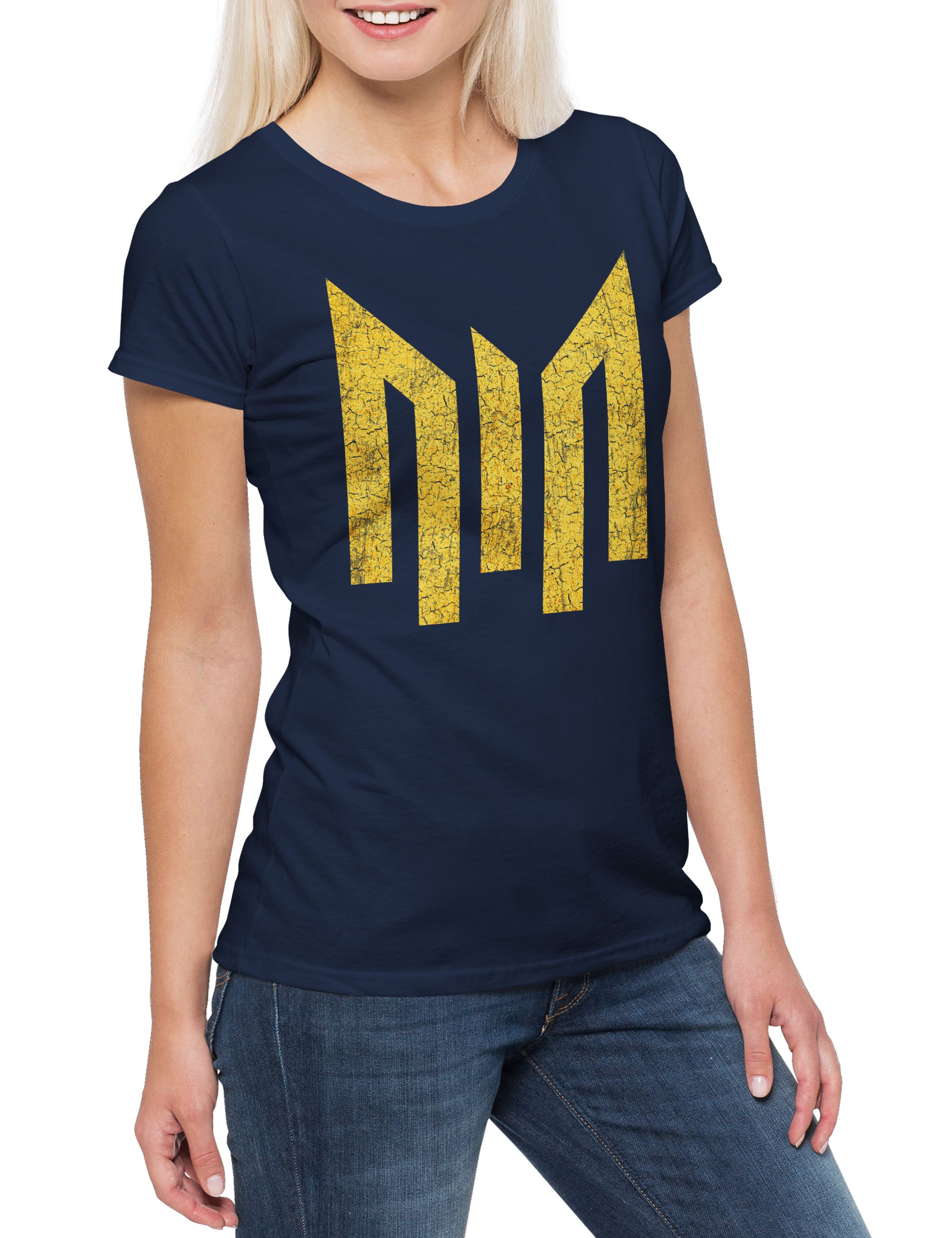 Print-Shirt Montgomery Logo Damen T-Shirt What Symbol Sign Company Logo What/If