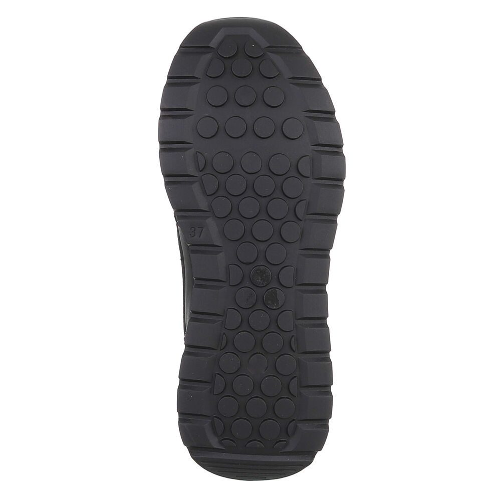 Ital-Design Vielseitige Sneakers für Damen mit atmungsaktivem Mesh-Design Sneaker (91116894) Flach Sneakers Low in Schwarz