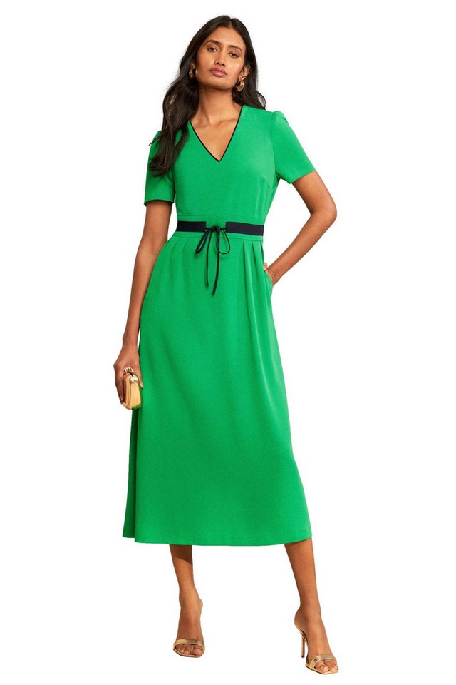 Love & Roses Midikleid Love & Roses Kurzarmkleid mit Bindegürtel, Regular (1-tlg)