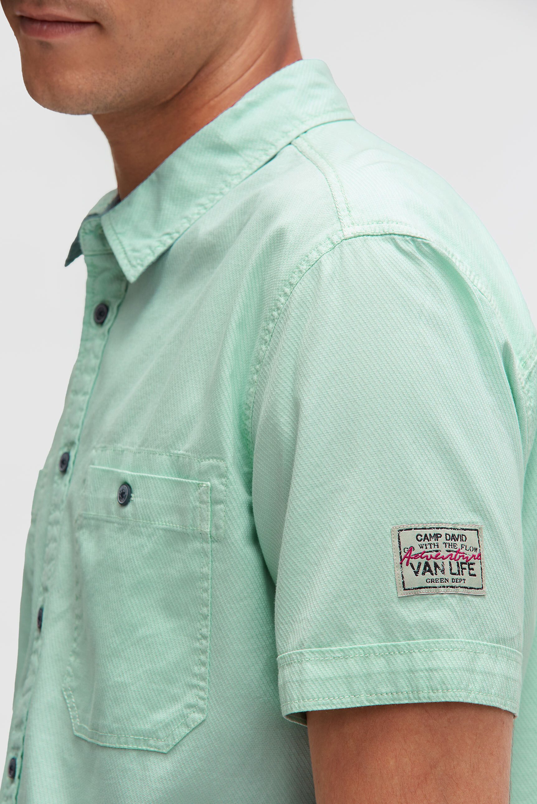 CAMP DAVID Kurzarmhemd mit Brusttaschen