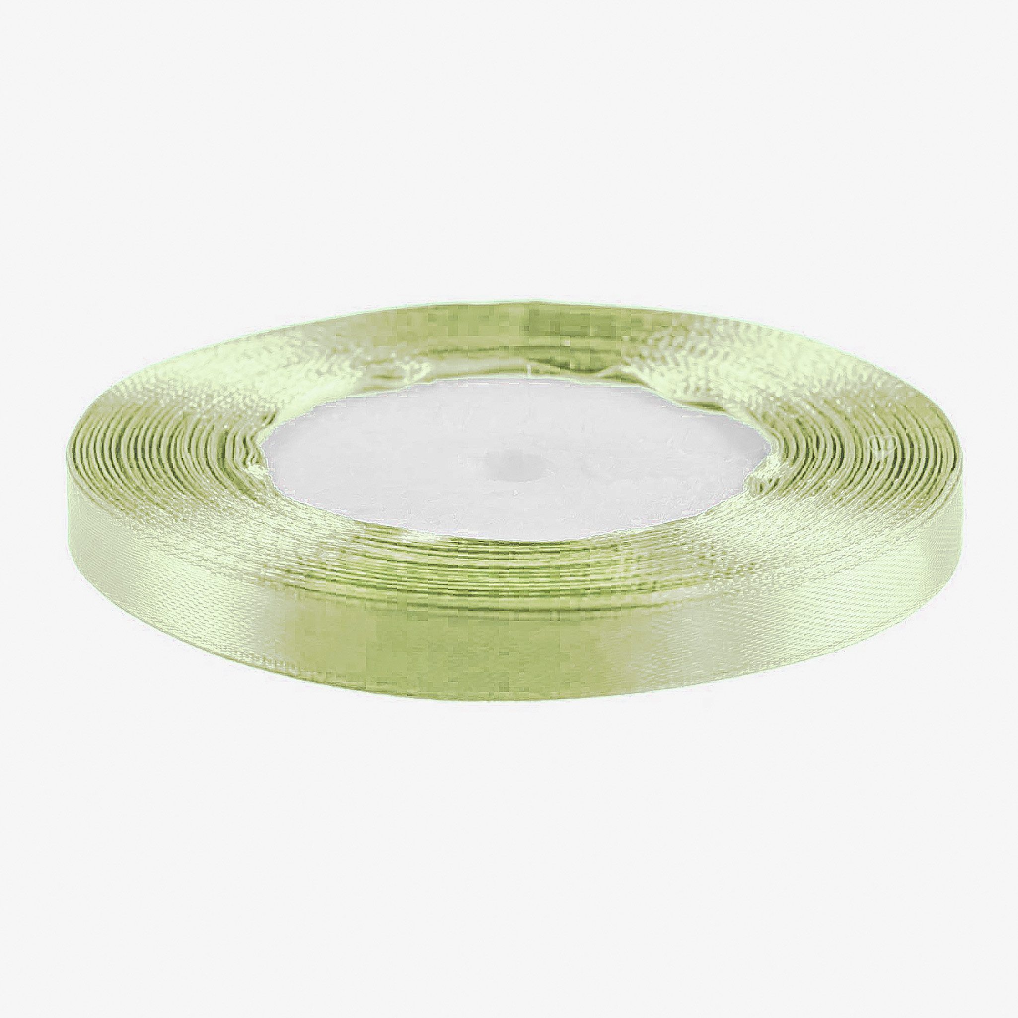 maDDma Satinband 22,5m Satinband 10mm Dekoband Geschenkband Schmuckband, weißgrün