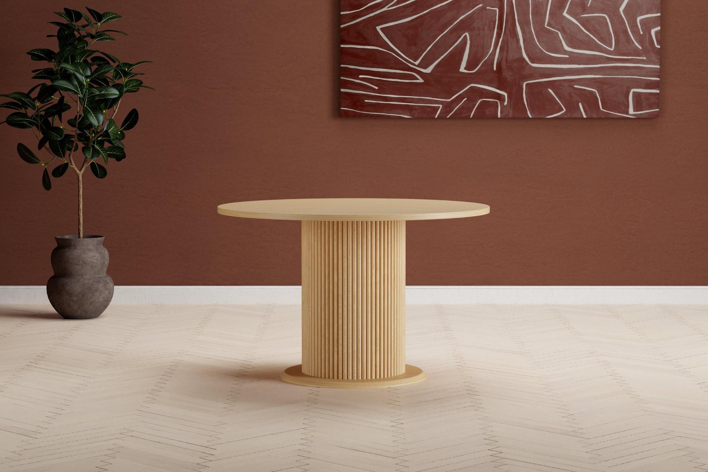Venture Home Esstisch Reko Esstisch Ø120 cm Natur. (1-St)