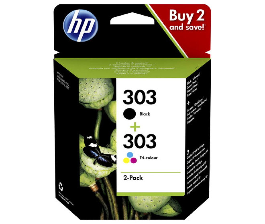 HP 2 Druckerpatronen Tinte Nr. 303 BK / tri-color Multipack Tintenpatrone