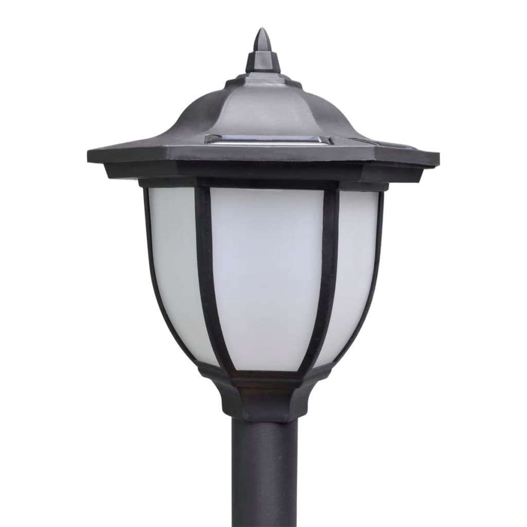 vidaXL Außen-Wandleuchte 2x LED Laterne Außenlampe Lampe Grau Gartenleuchte Solarleuchte