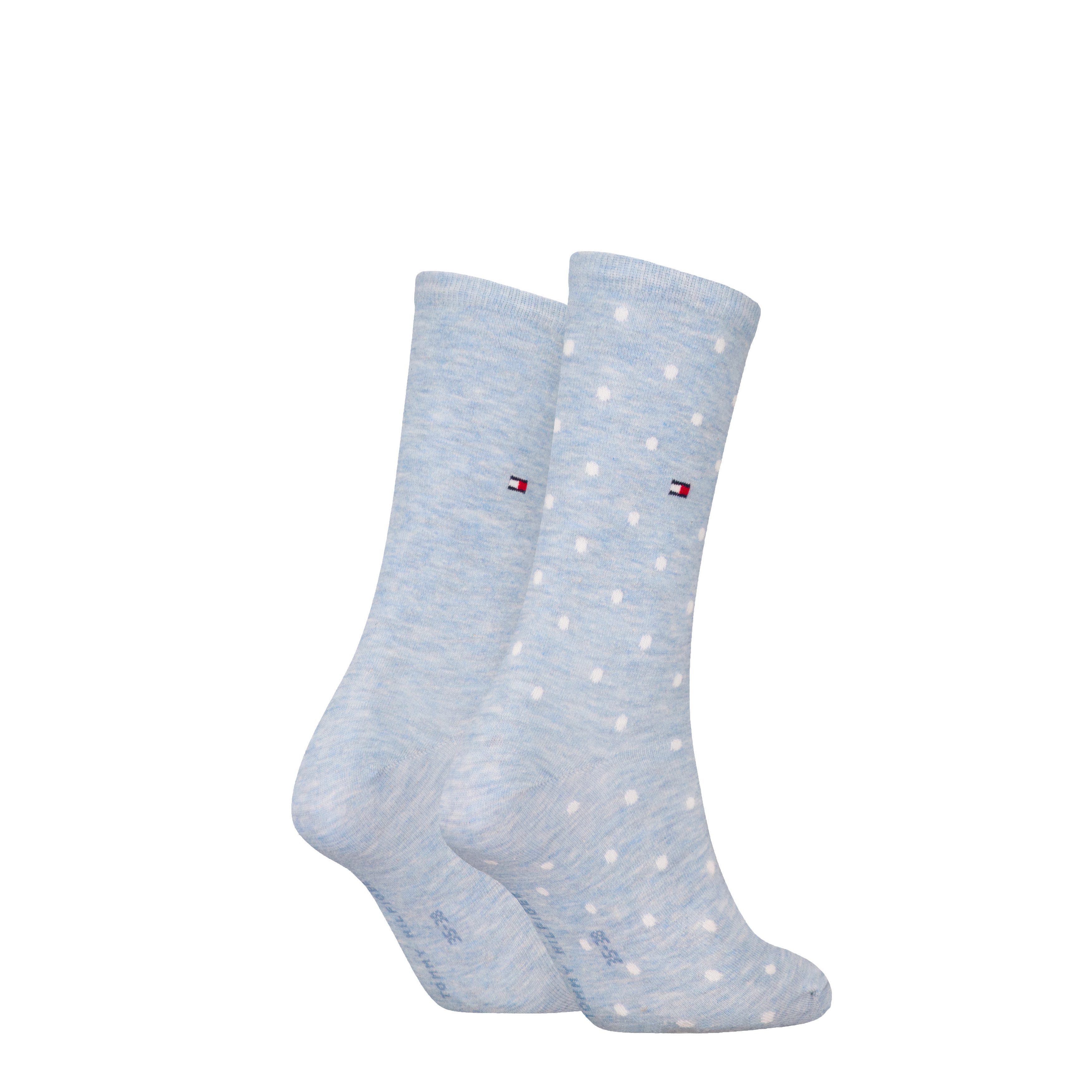 Tommy Hilfiger Socken TH WOMEN SOCK DOT 2P (2-Paar, 2 Paar) mit feinem Ripp günstig online kaufen