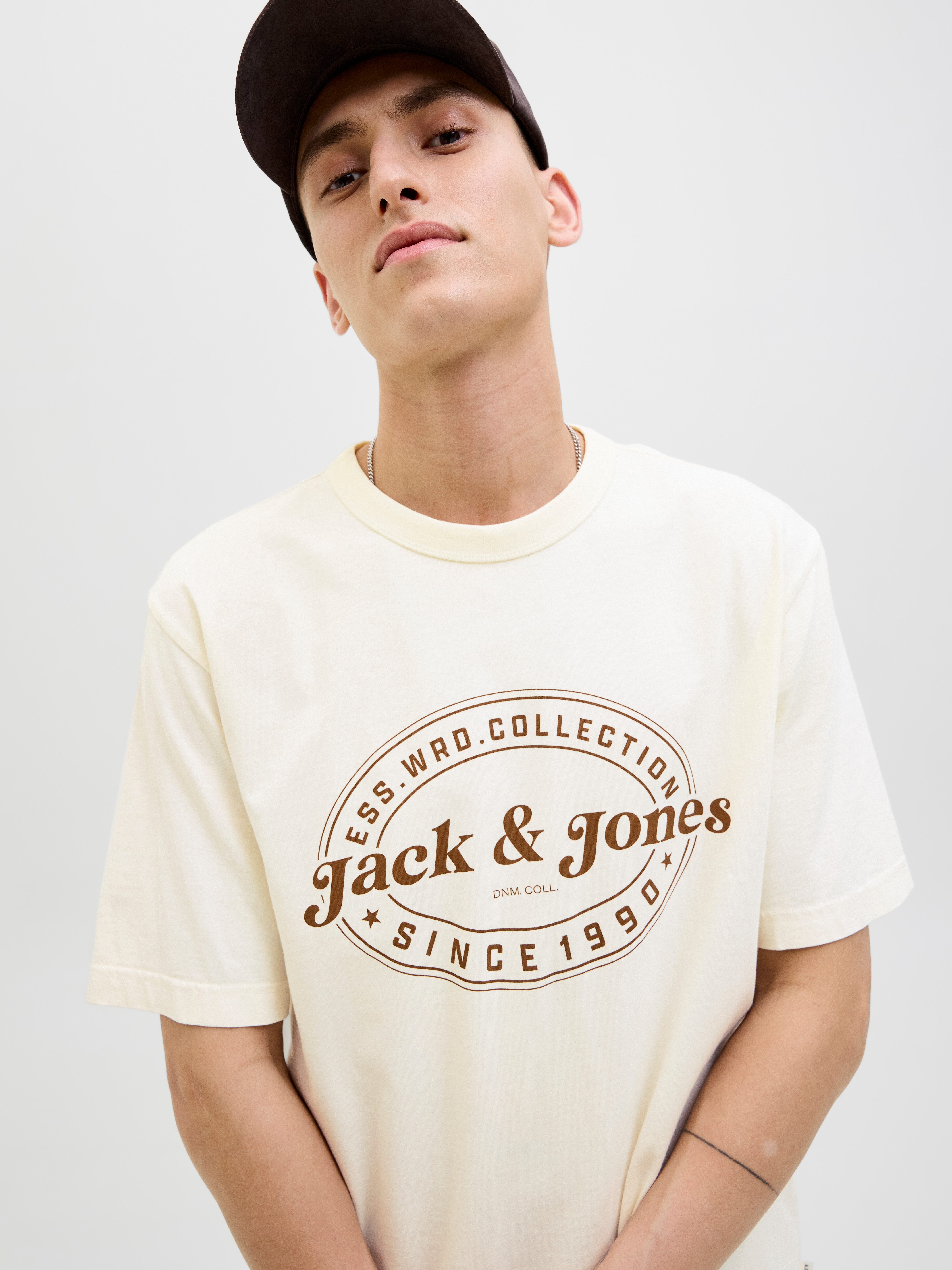 Jack & Jones Rundhalsshirt "JJEDOVER PRINT TEE SS CREW NECK" günstig online kaufen