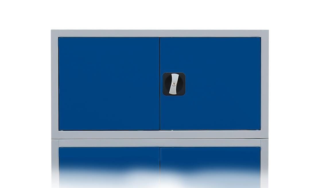 Steelboxx Mehrzweckschrank Aufsatzschrank- 450 mm 383 800 x - lichtgrau/enzianblau x