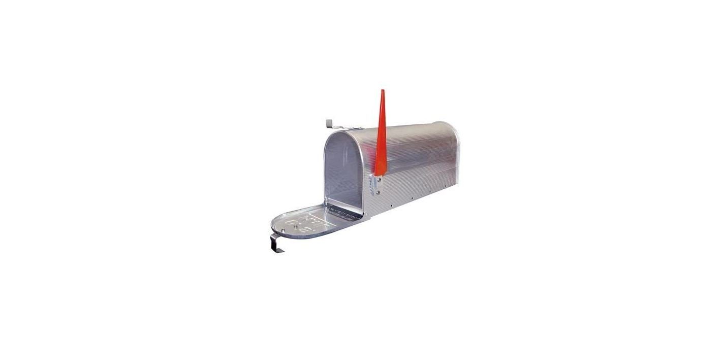 Amerikanischer Briefkasten American Mailbox aus Alu - US Briefkasten Silber