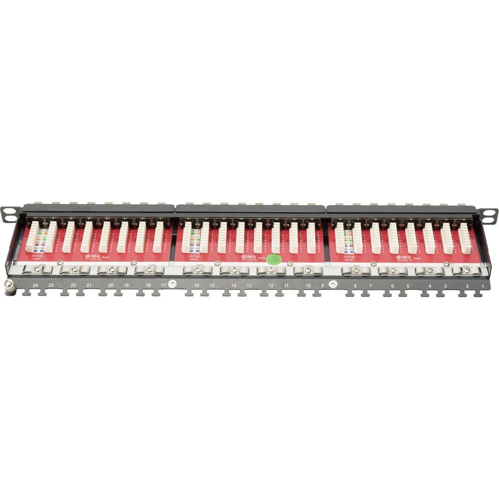 Digitus Digitus DN-91624S-SL-EA 24 Port Netzwerk-Patchpanel 483 mm (19) CAT 6 Netzwerk-Patch-Panel