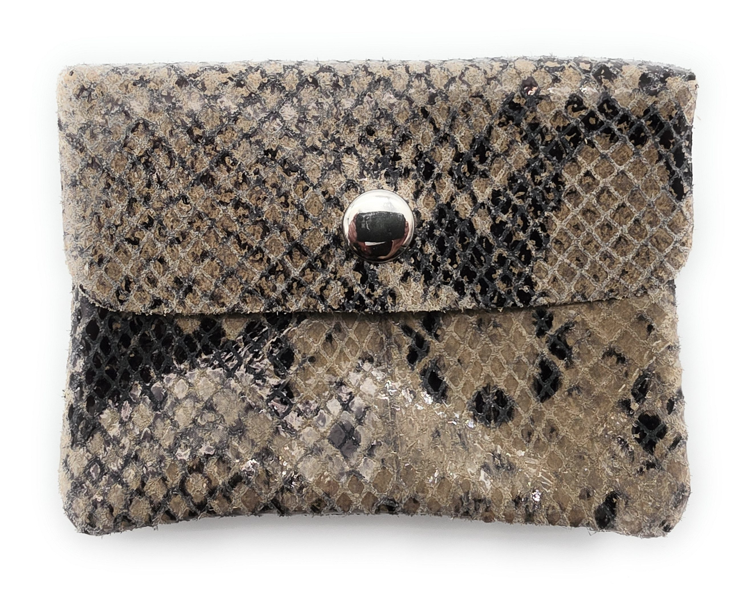 Lemasi Mini Geldbörse kleines echt Leder Portemonnaie, pures Leder, Made in Italy, Die minimalistische Börse, ideal für Urlaub und Alltag