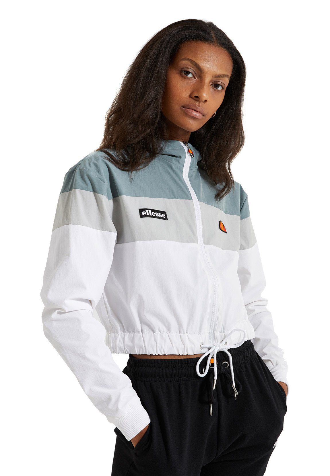 Ellesse Trainingsjacke Ellesse Trainingsjacke Damen SAMBRY CROP TRACK TOP  White Weiß Grau