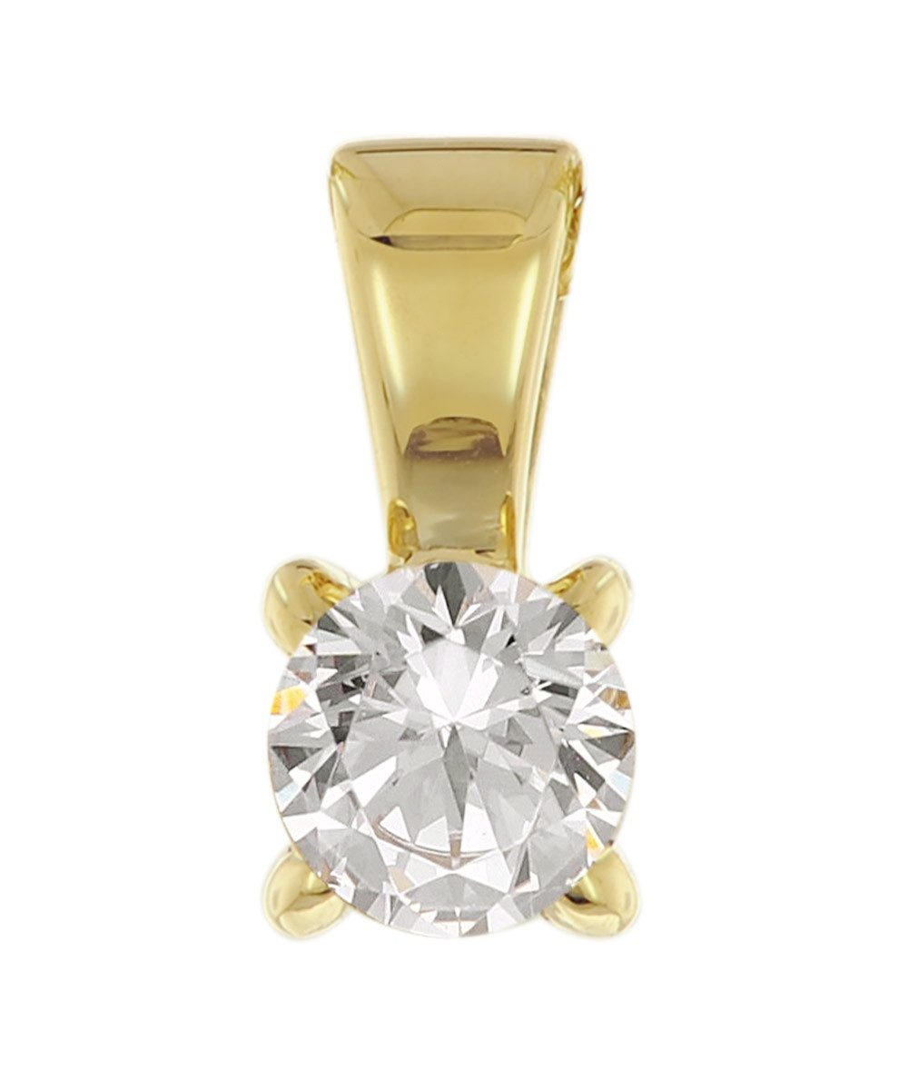 Glizz Kettenanhänger Brillant-Mit Lab Grown Diamant 0,25 Karat 333 Gelbgold