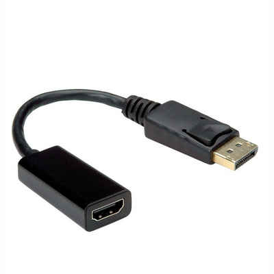 VALUE »DisplayPort-HDMI Adapter, DP ST - HDMI BU« Audio- & Video-Adapter DisplayPort Männlich (Stecker) zu HDMI Typ A Weiblich (Buchse), 15.0 cm
