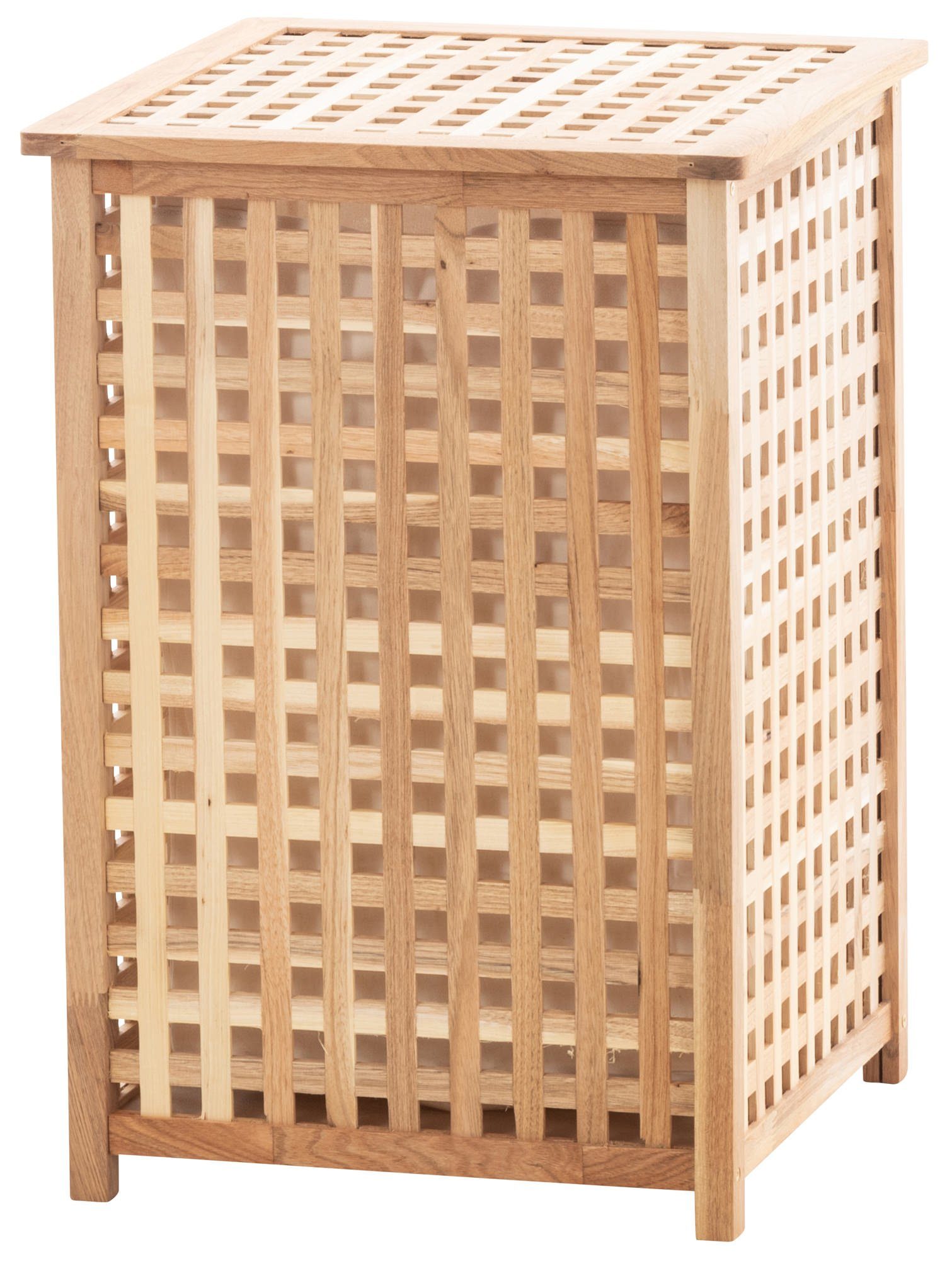 CLP Wäschebox Alwar Holz, Wäschetruhe mit einem Fach und Deckel