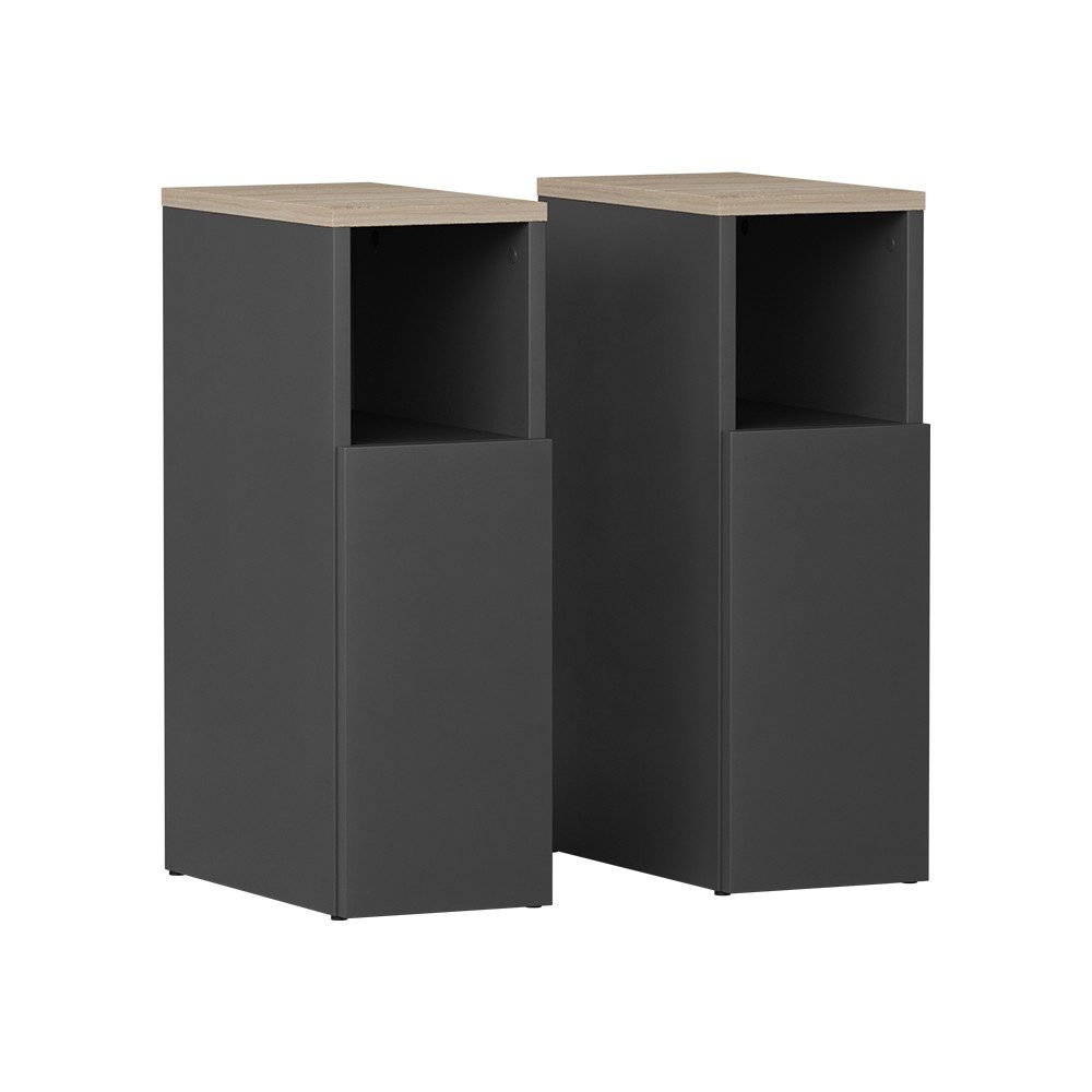 Vicco Nachtschrank Enton, Anthrazit/Sonoma, 2er set günstig online kaufen