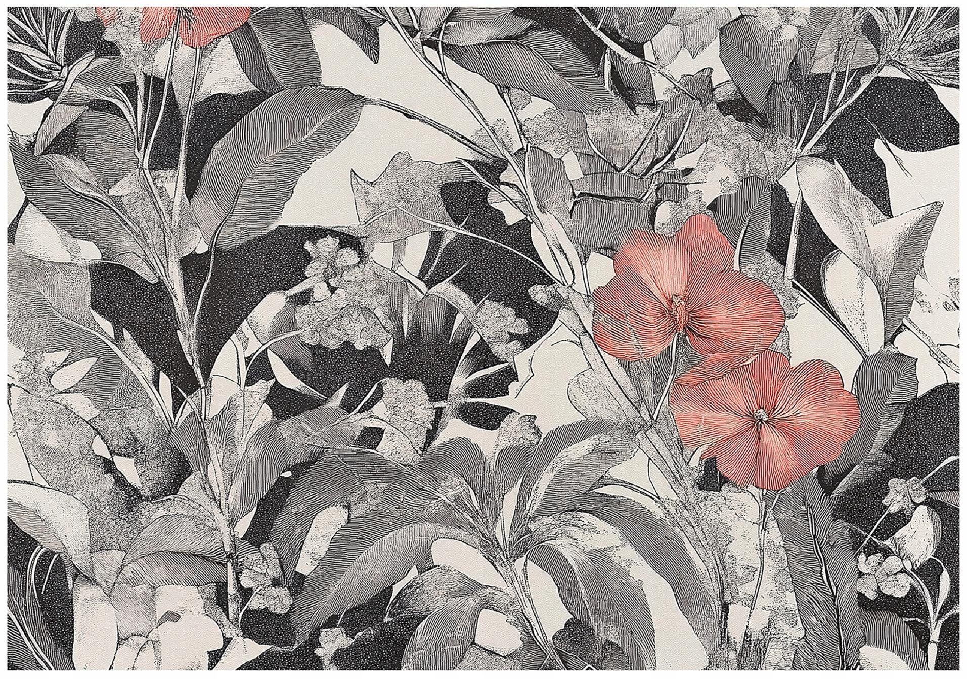 Fototapete Blumen Vintage - Mehrfarbig - Klassisch - Vlies - Schlafzimmer