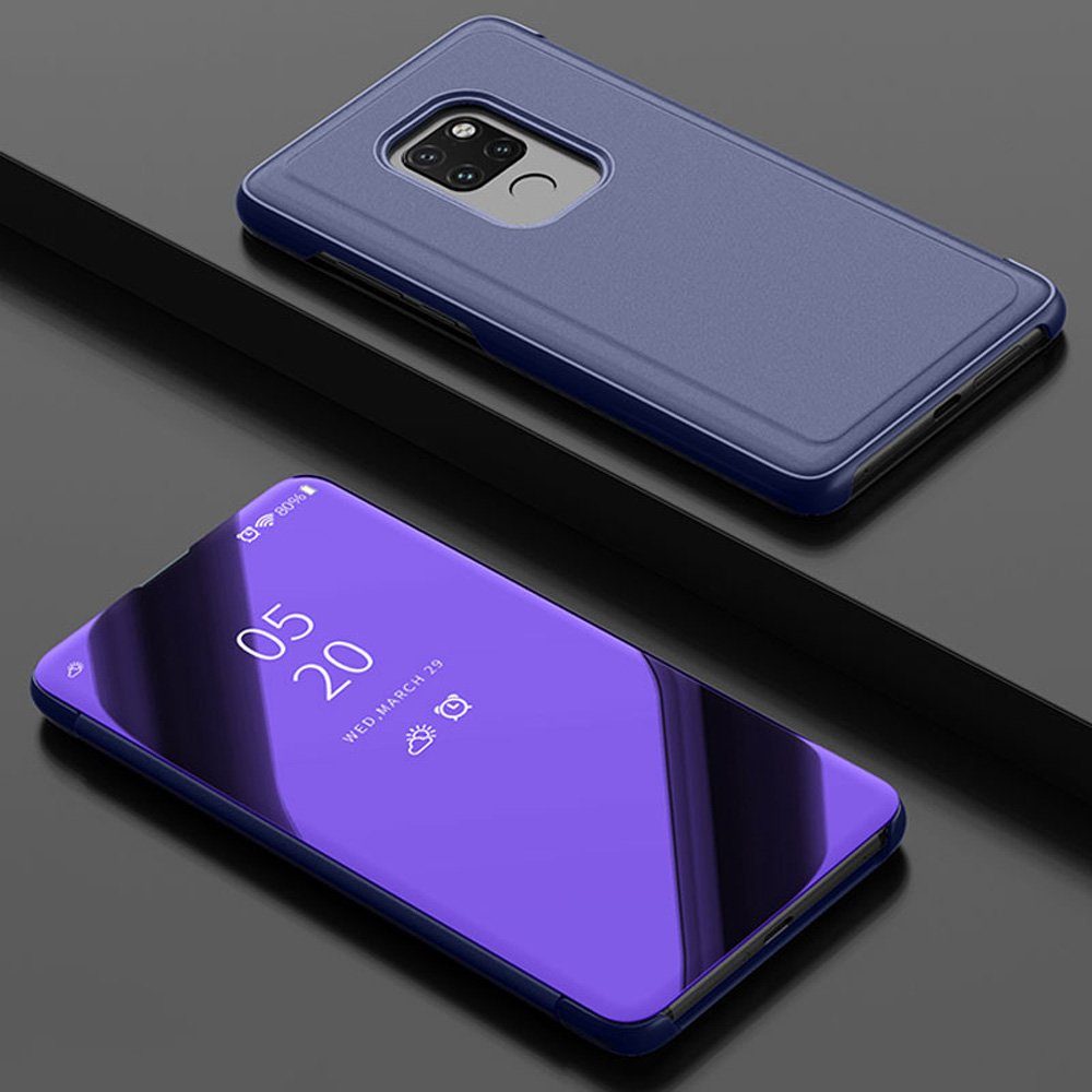 FITSU Handyhülle Spiegel Hülle für Huawei Mate 20 Handytasche, Schlanke Klapphülle, elegantes Flipcase, Handyhülle mit Standfunktion