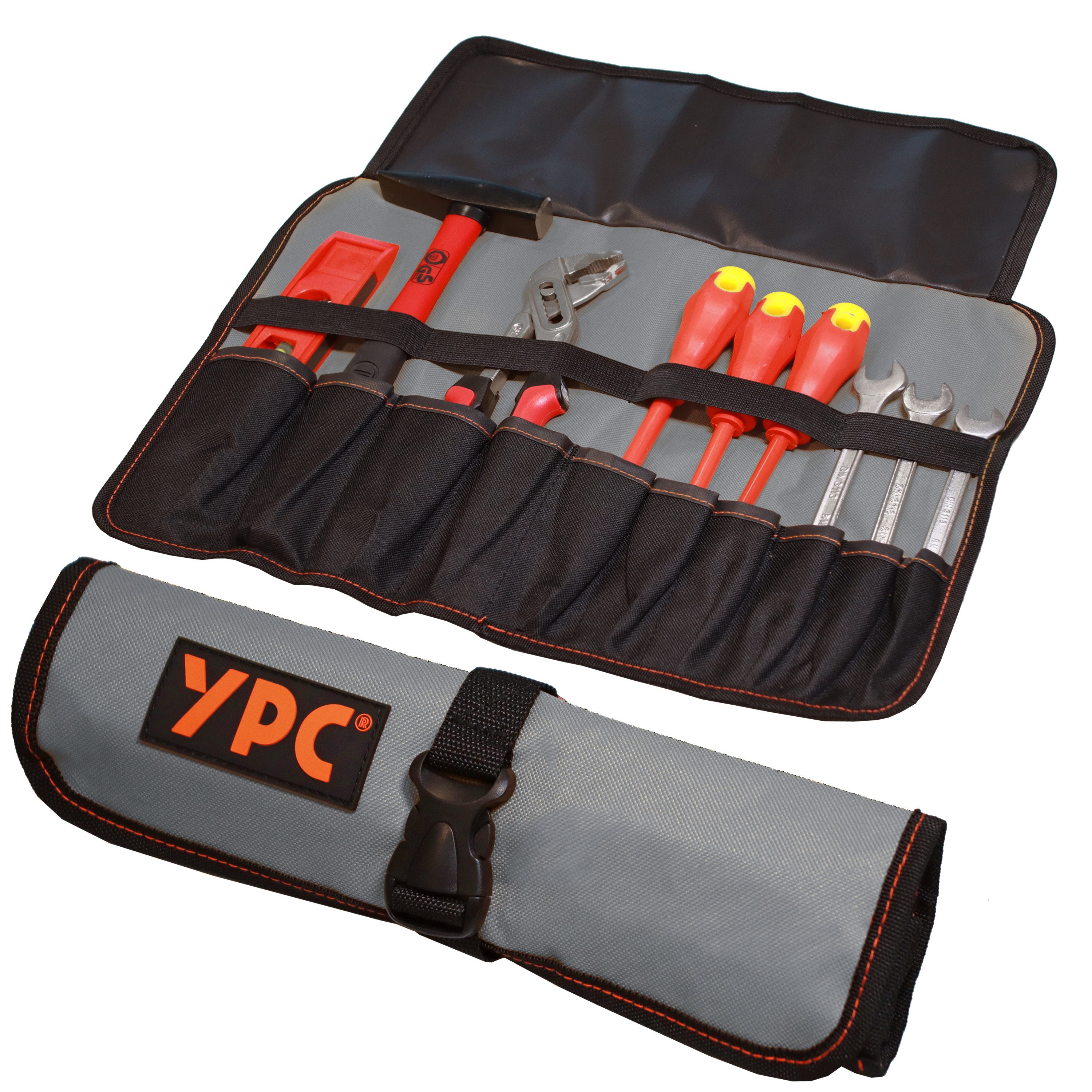 YPC Werkzeugtasche VarioRoll L, 45x32cm, 10 Steckfächer, 4 Halteschlaufen