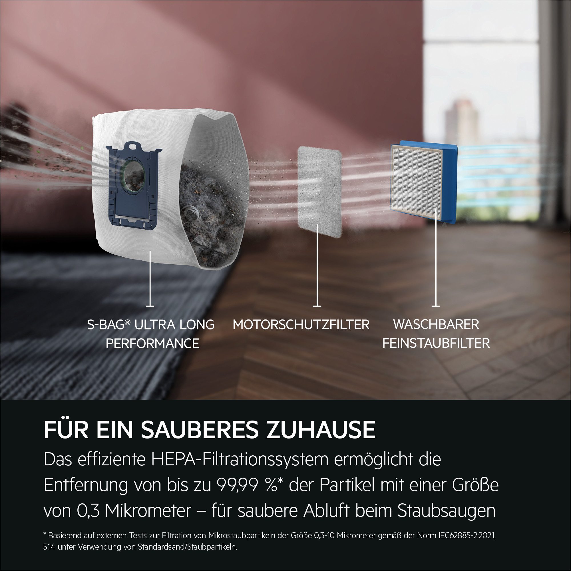 AEG Bodenstaubsauger ULTIMATE 8000 STAUBSAUGER (AB81U1SW), 650 W, mit Beutel, Starke Saugkraft, Automodus, inkl. Zusatzdüsen, 48 % Recyclingmaterial