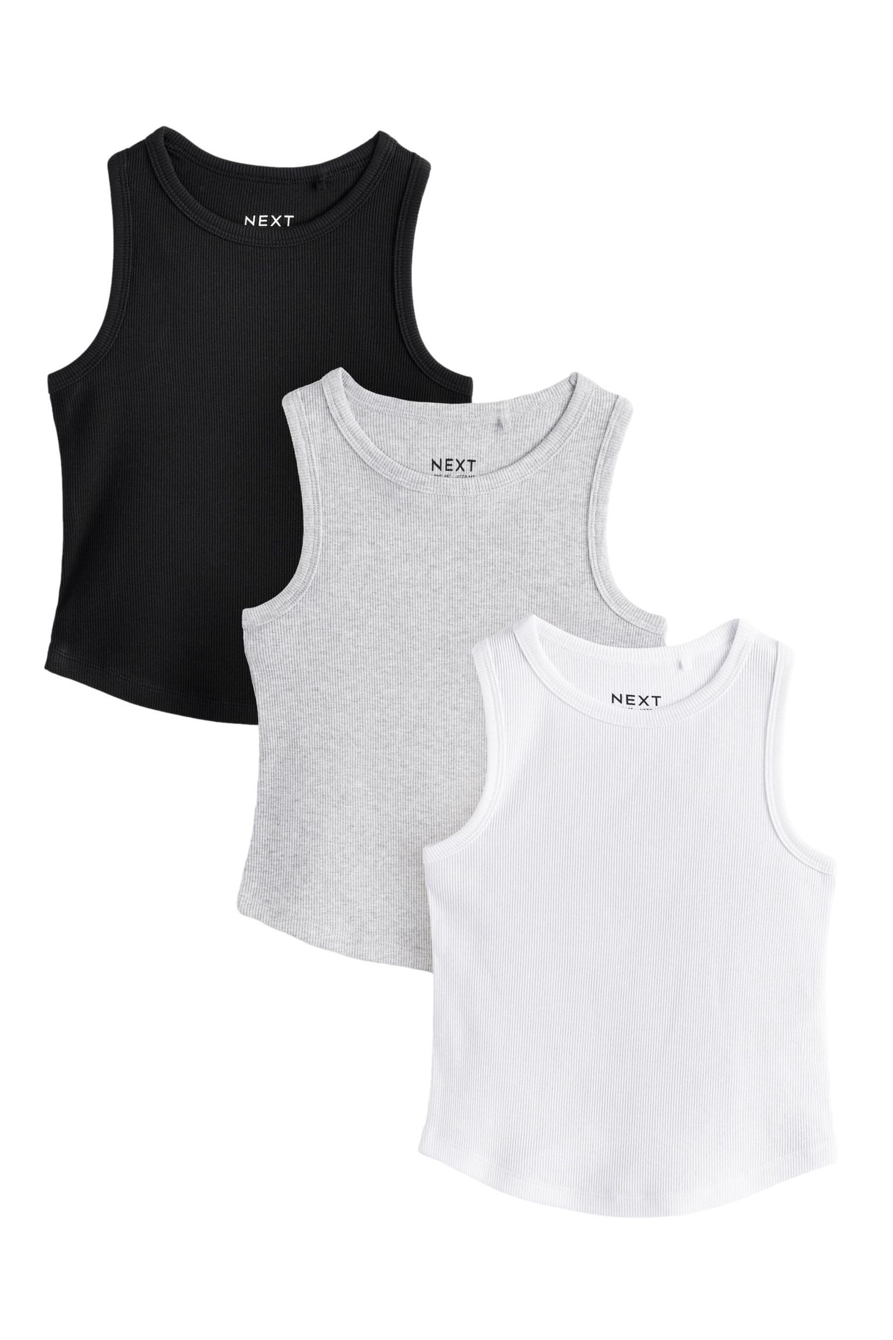 Next Trägertop Geripptes Trägertop, 3er-Pack (3-tlg)