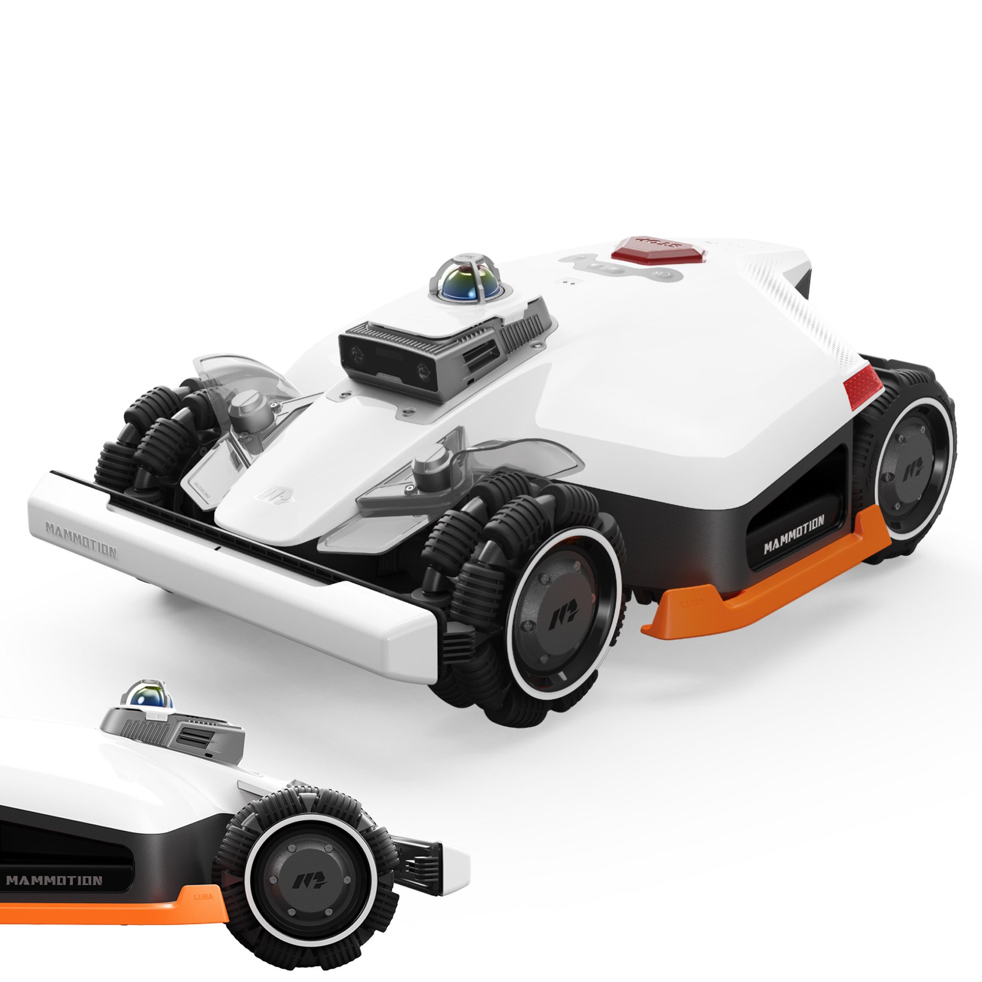 Mammotion Rasenmähroboter LUBA 3 AWD Mähroboter ohne Begrenzungskabel, bis 5000 m² Rasenfläche, (360° LiDAR + Dual-Kamera-KI-Vision + NetRTK), Allradantrieb, Auto-Kartierung, Rasenmuster erstellen, 4G-Modul, APP