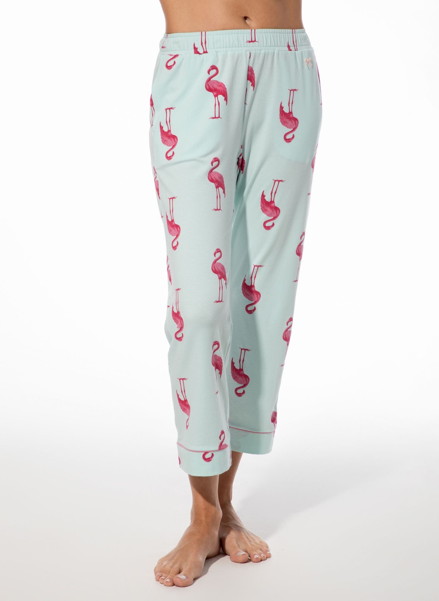 Pyjamahose SHORT STORIES 622106 7/8-Hose fair aqua/flamingo print