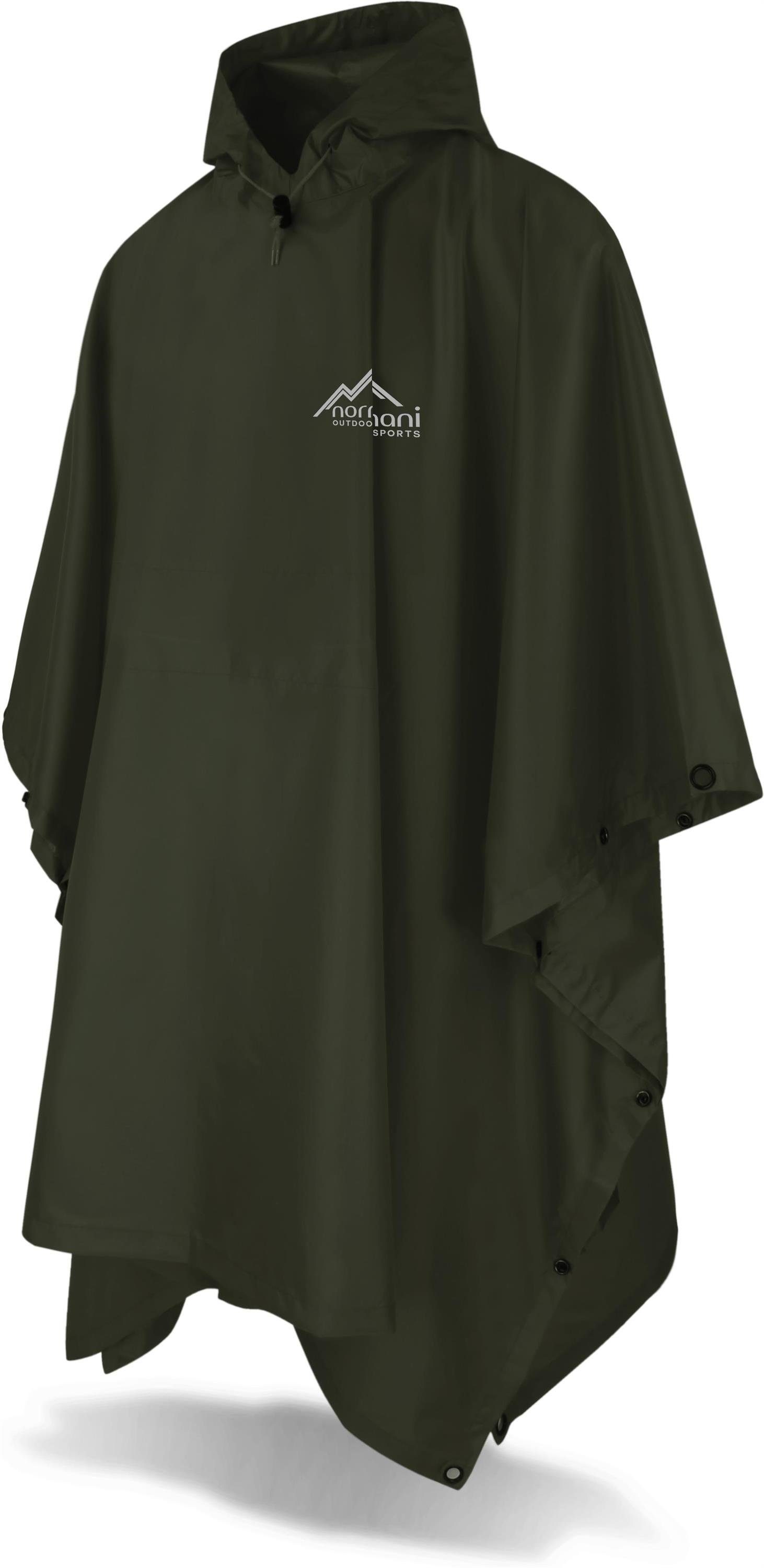normani Regenponcho Ripstop Regenponcho Derry Wasserdichtes Regencape - Wassersäule: 6.000 mm