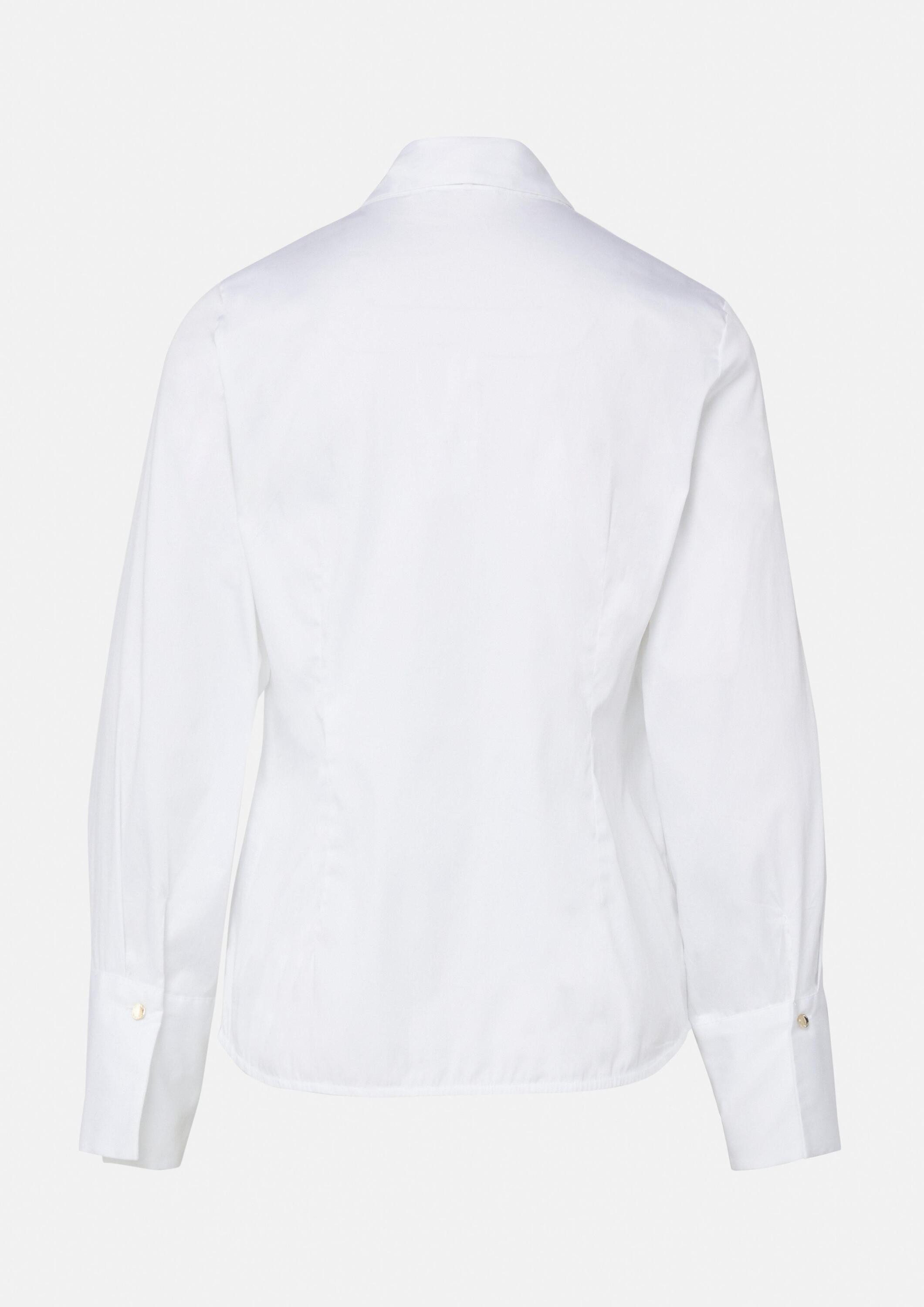 comma Langarmbluse Bluse Bluse aus Stretch-Popeline mit abnehmbarem Krawatt günstig online kaufen