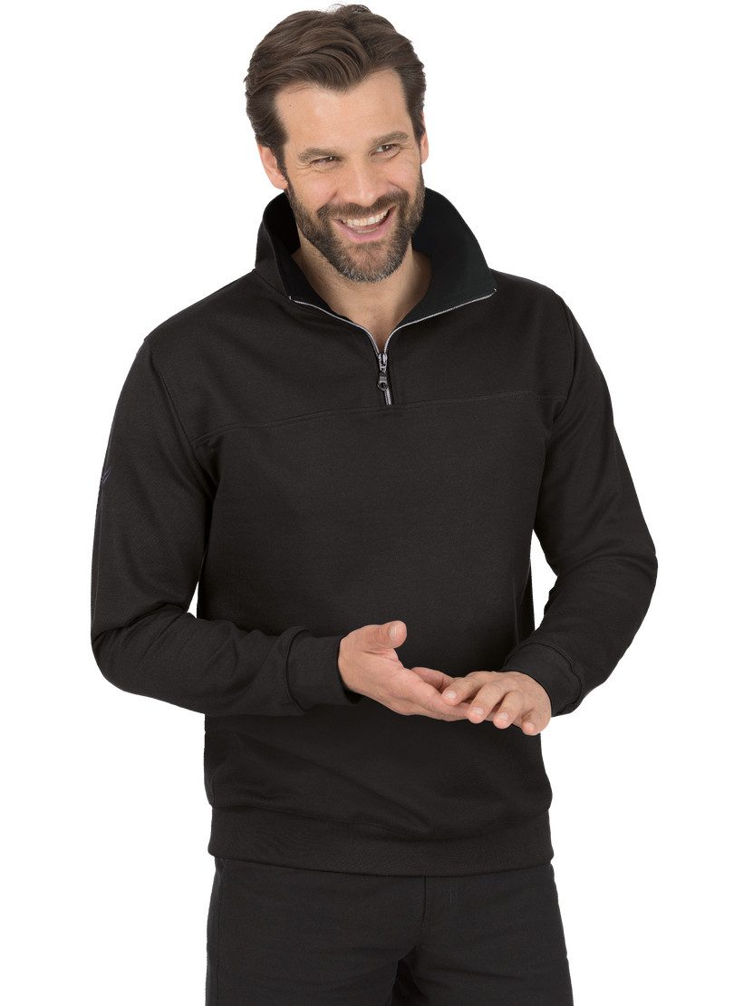 Trigema Sweatshirt TRIGEMA Sweatshirt mit Reißverschluss