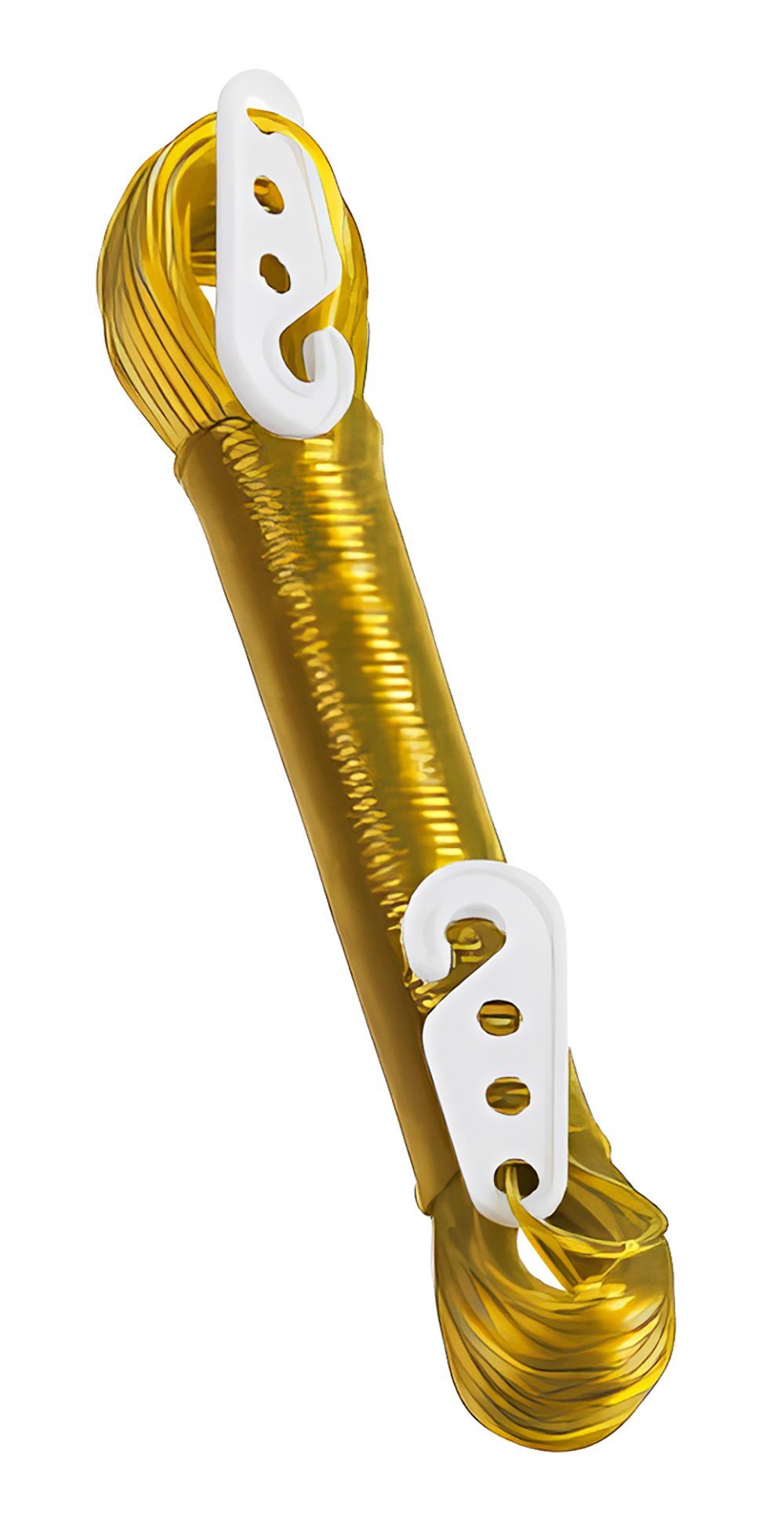 Lifetime Wand-Wäscheleine WÄSCHELEINE 20m rutschfest Ø1,5mm mit 2X Haken Stahleinlage 54 (Gelb), Camping Wäsche Leine