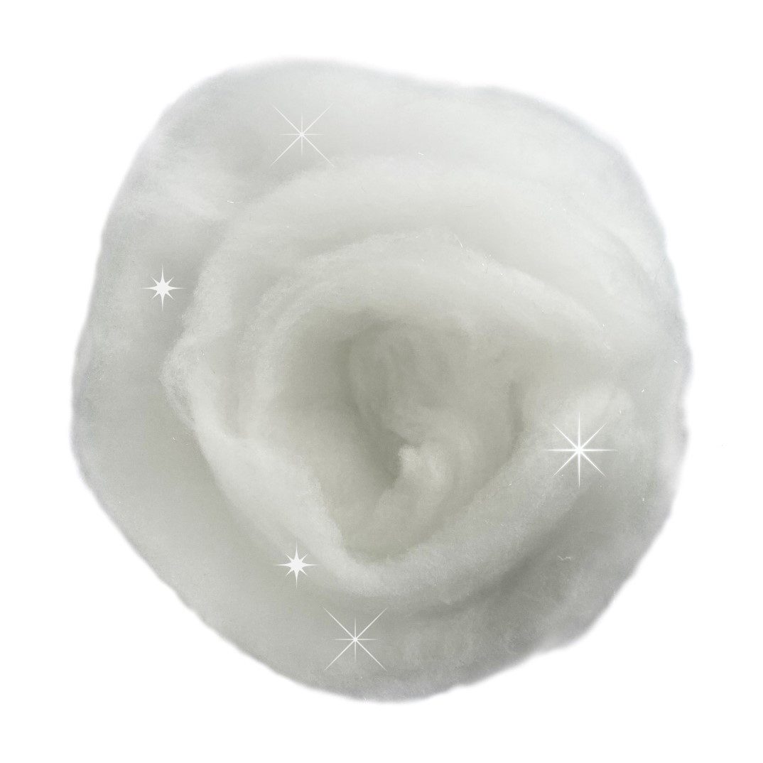 Erwin Hennecken GmbH Bastelfilz SCHNEEWATTE, Dekoschnee, Schnee mit leichtem GLITZER-Effekt 100g