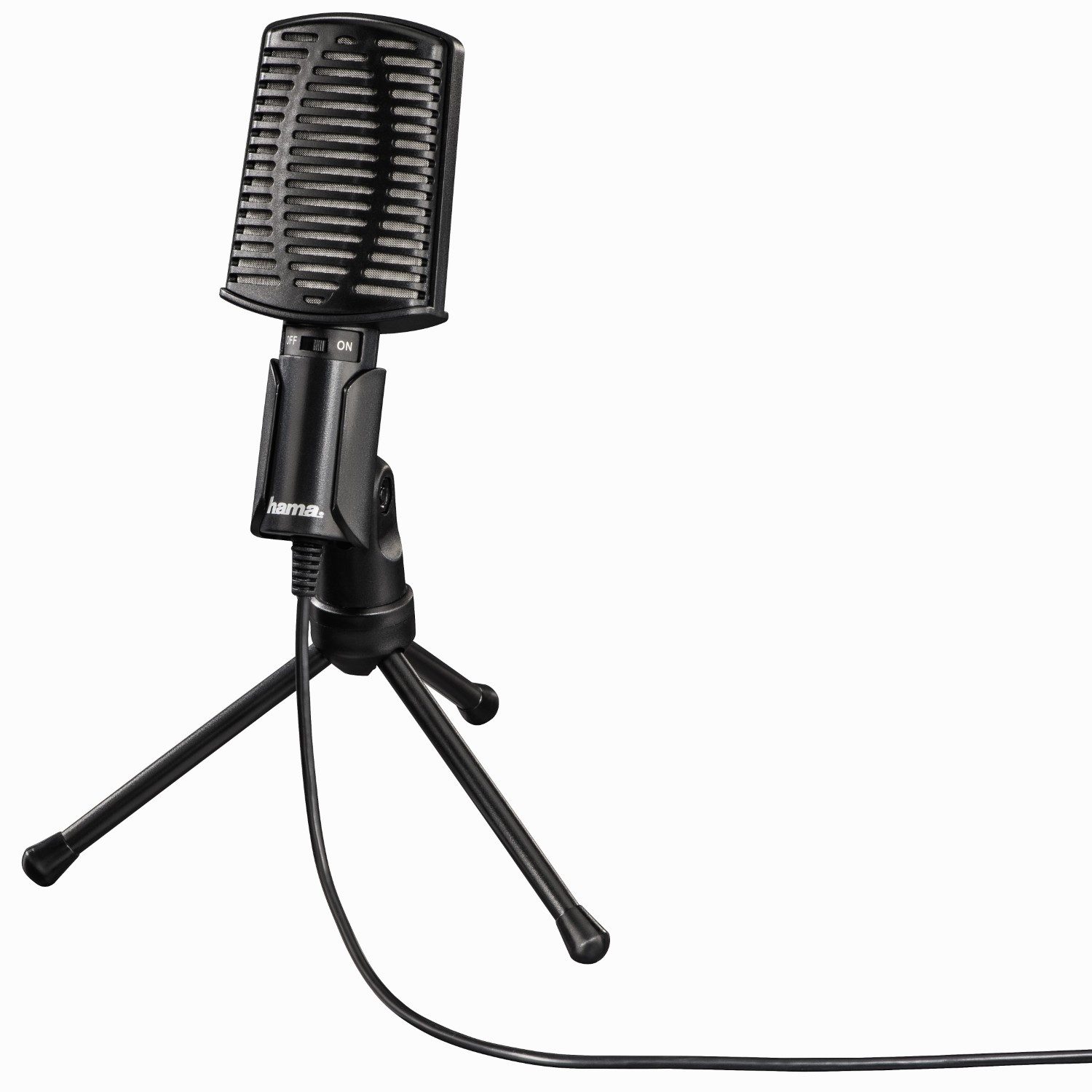 Hama Streaming-Mikrofon Mic Allround USB Tisch-Mikrofon Hand-Mikrofon (Set), Allround Mikrofon mit Standfuß Ständer Mikro Stativ PC Notebook
