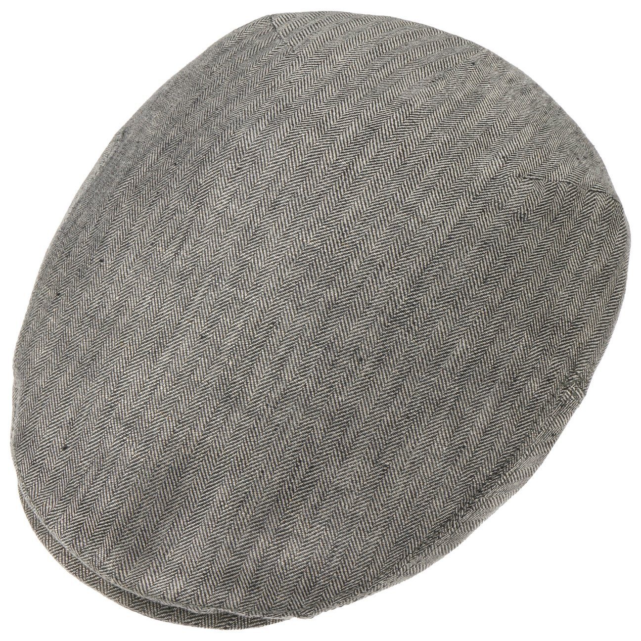 Stetson Flat Cap EU Schirm, anthrazit Made the in (1-St) mit Leinenmütze