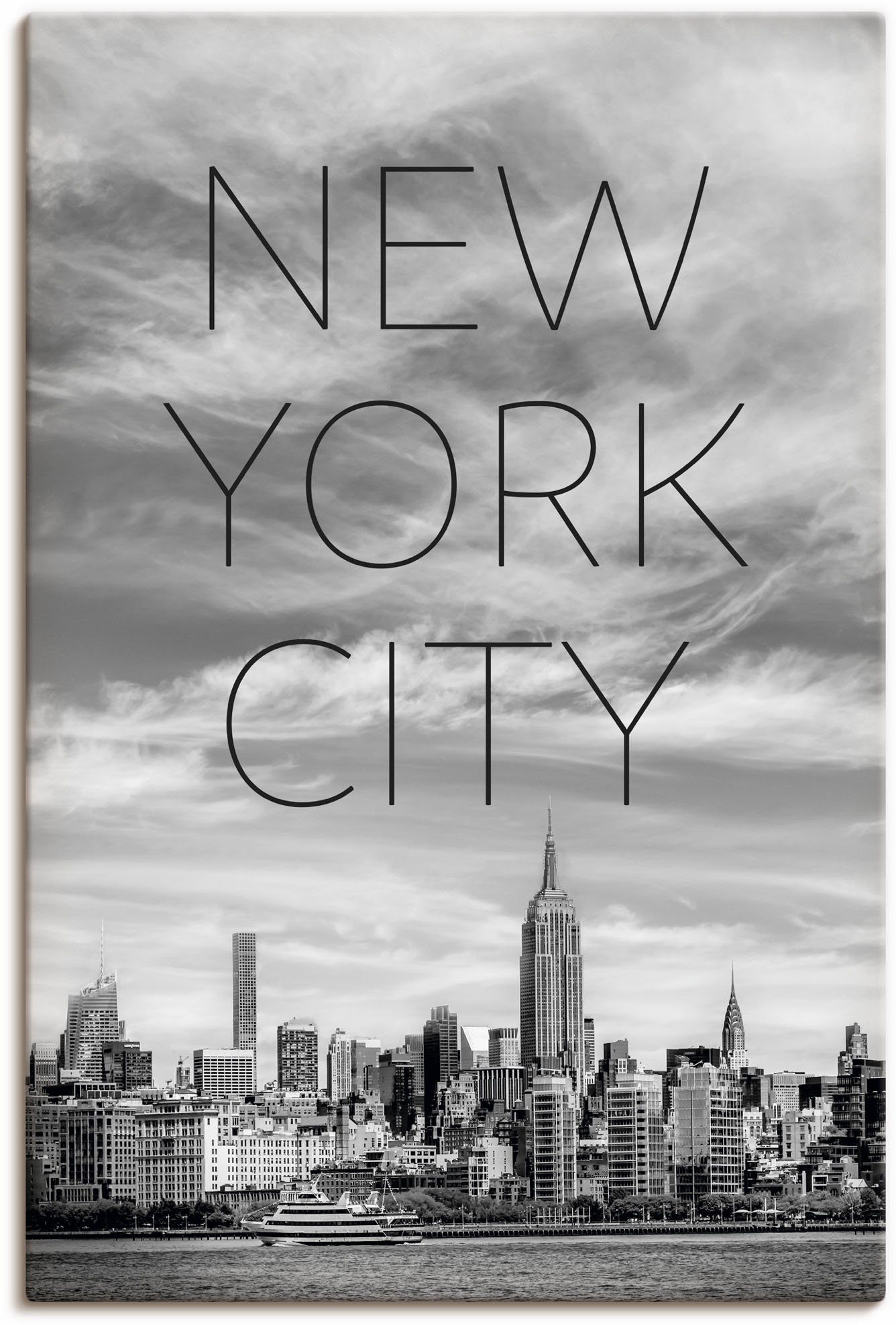 Artland Wandbild NYC Midtown Manhattan, New York (1 St), als Leinwandbild, Poster in verschied. Größen