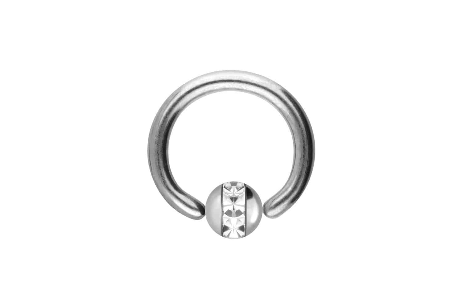 PIERCINGLINE Nasenpiercing Titan Klemmkugelring EPOXY-RING-KUGEL (Klemm-Ringe, 1-tlg)