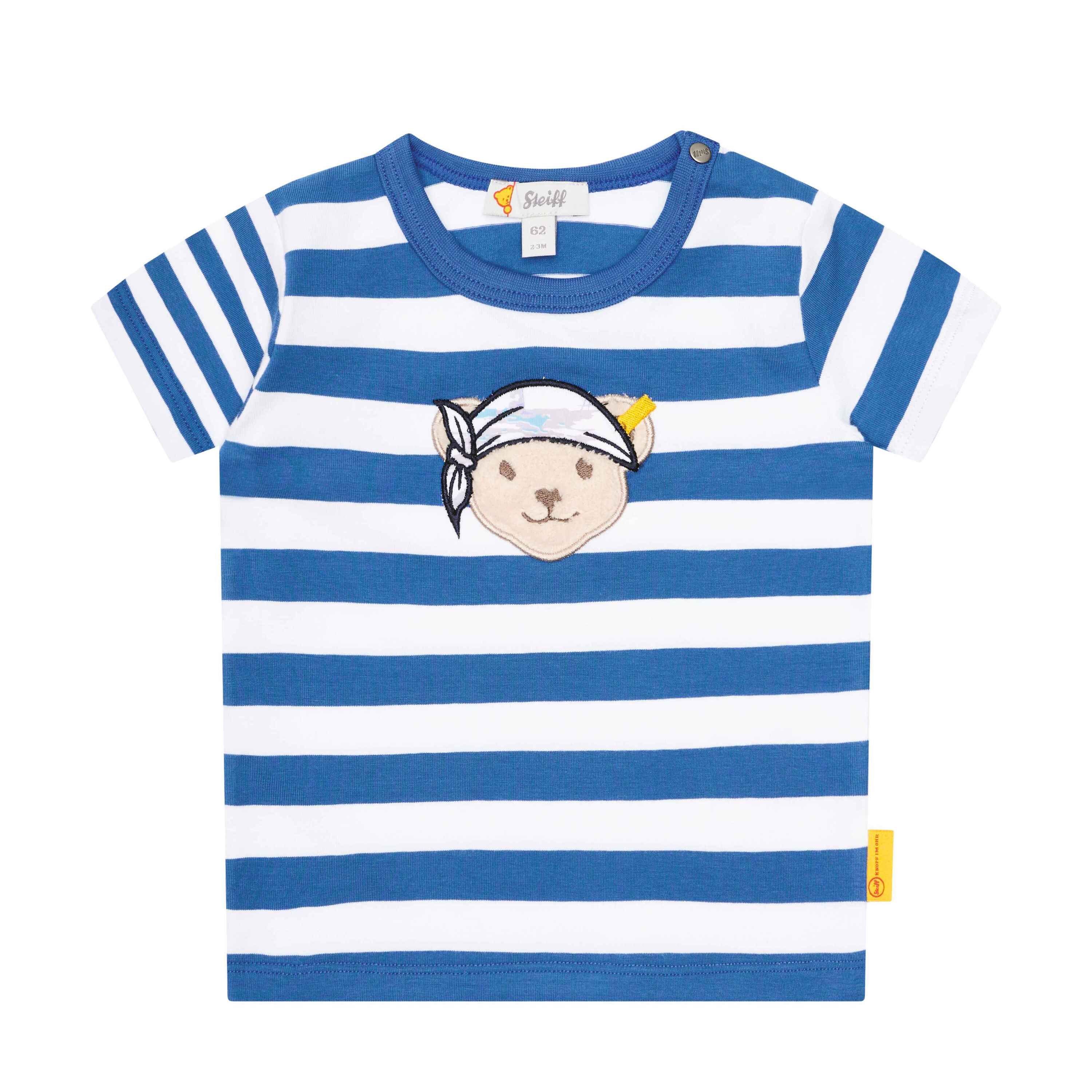 Steiff T-Shirt T-Shirt kurzarm Happy Hippo Bright Cobalt