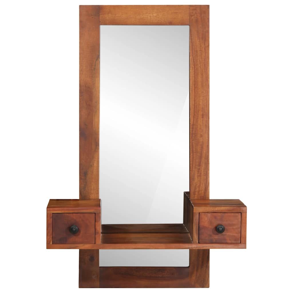 vidaXL Spiegel Wandspiegel mit Schubladen 60x33x90 cm Massivholz