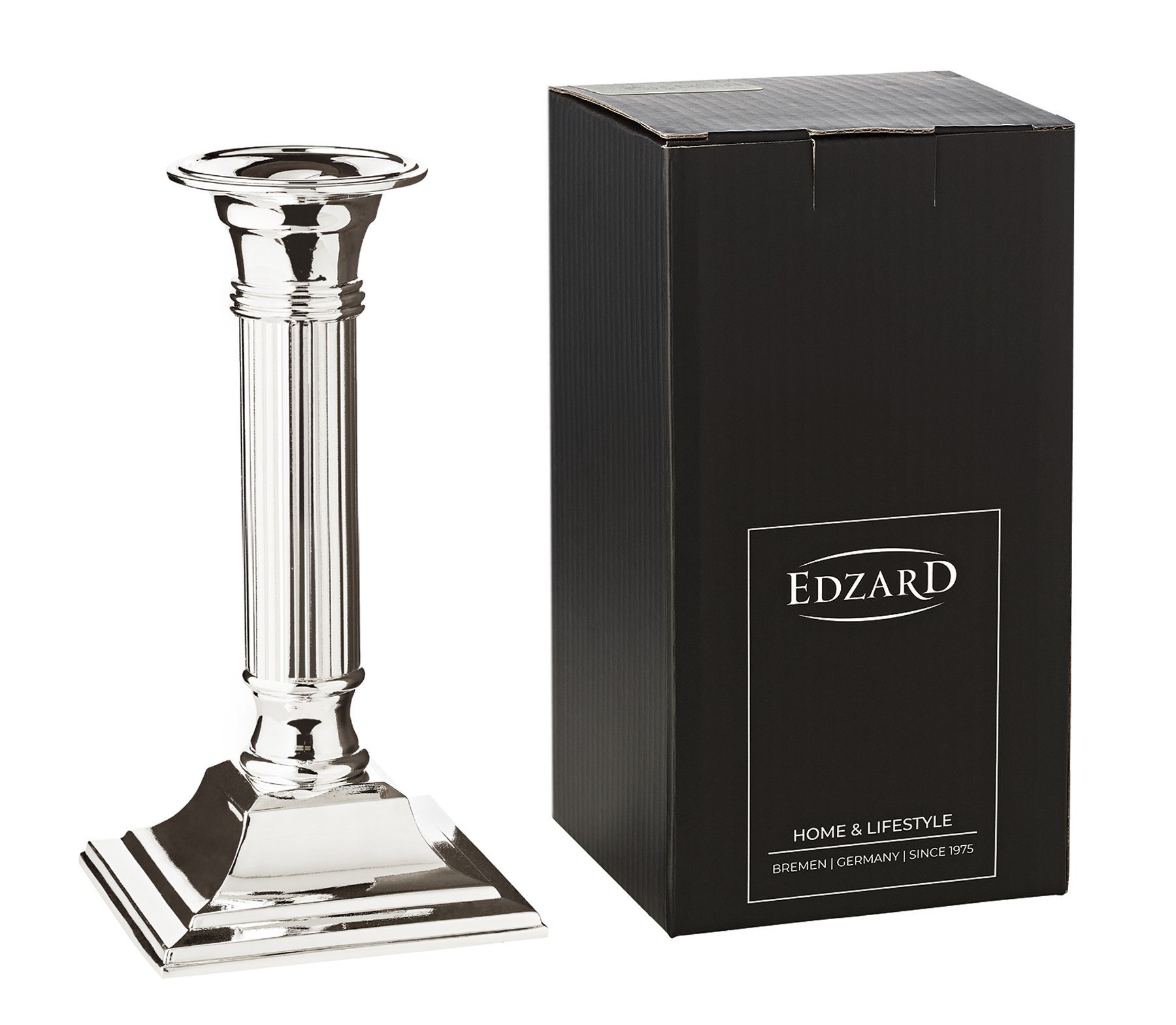 EDZARD Kerzenhalter Lincoln, Silber-Optik, kanneliert, edel günstig online kaufen