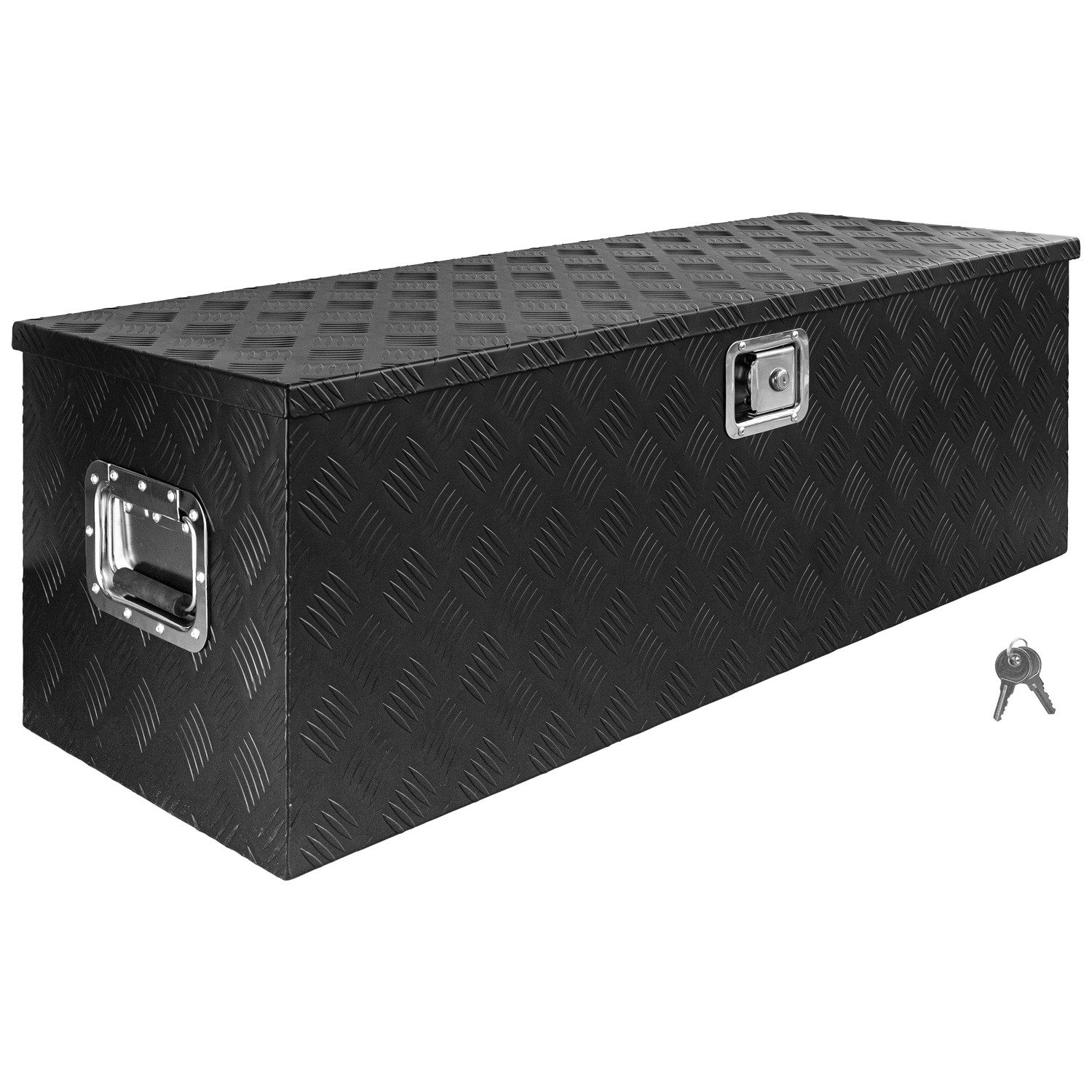 Trucky Anhänger-Deichselbox Deichselbox Werkzeugkasten Truckbox Alu Box Transportbox D160 Schwarz