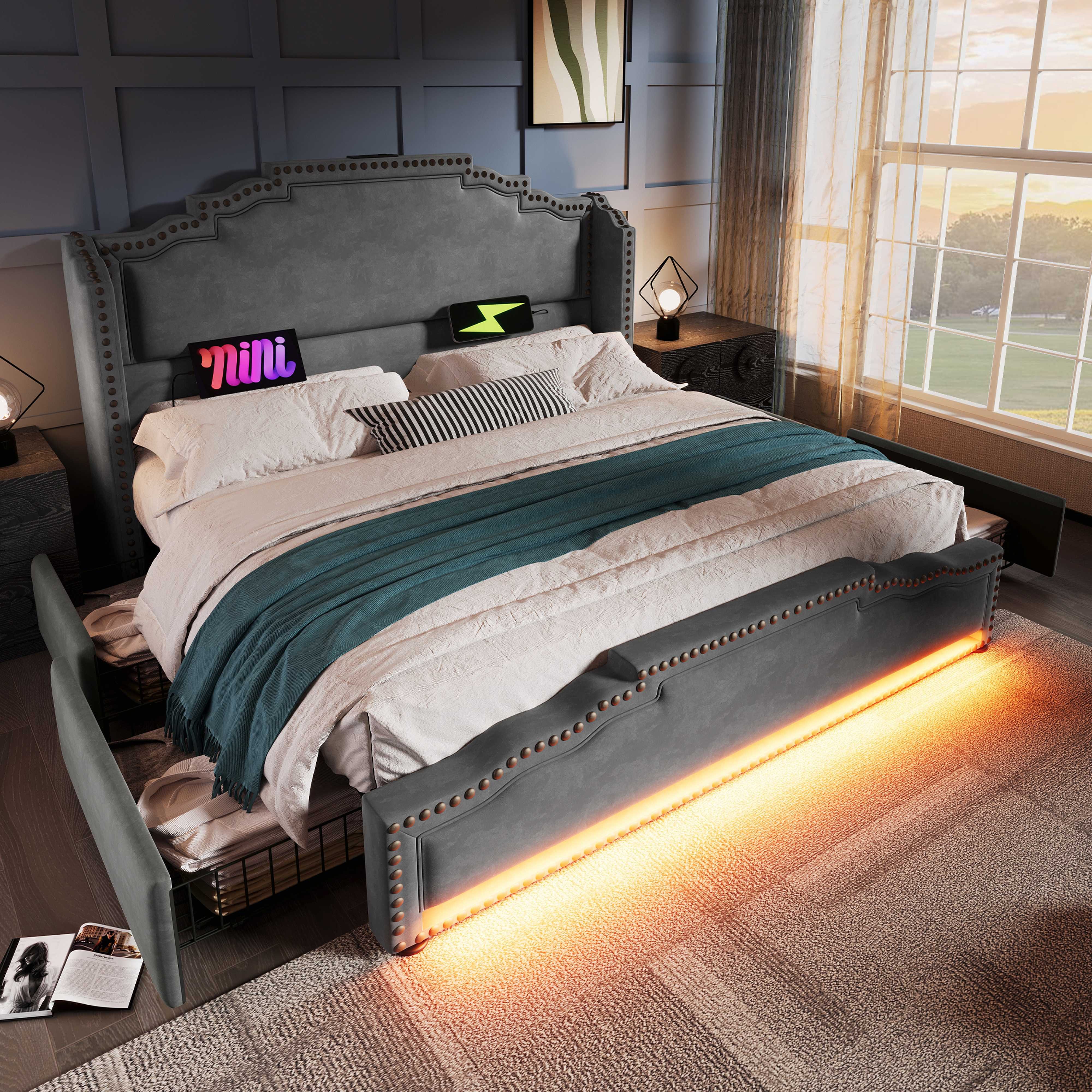 BlingBin Polsterbett Doppelbett Stauraumbett Jugendbett (1-tlg., günstig online kaufen