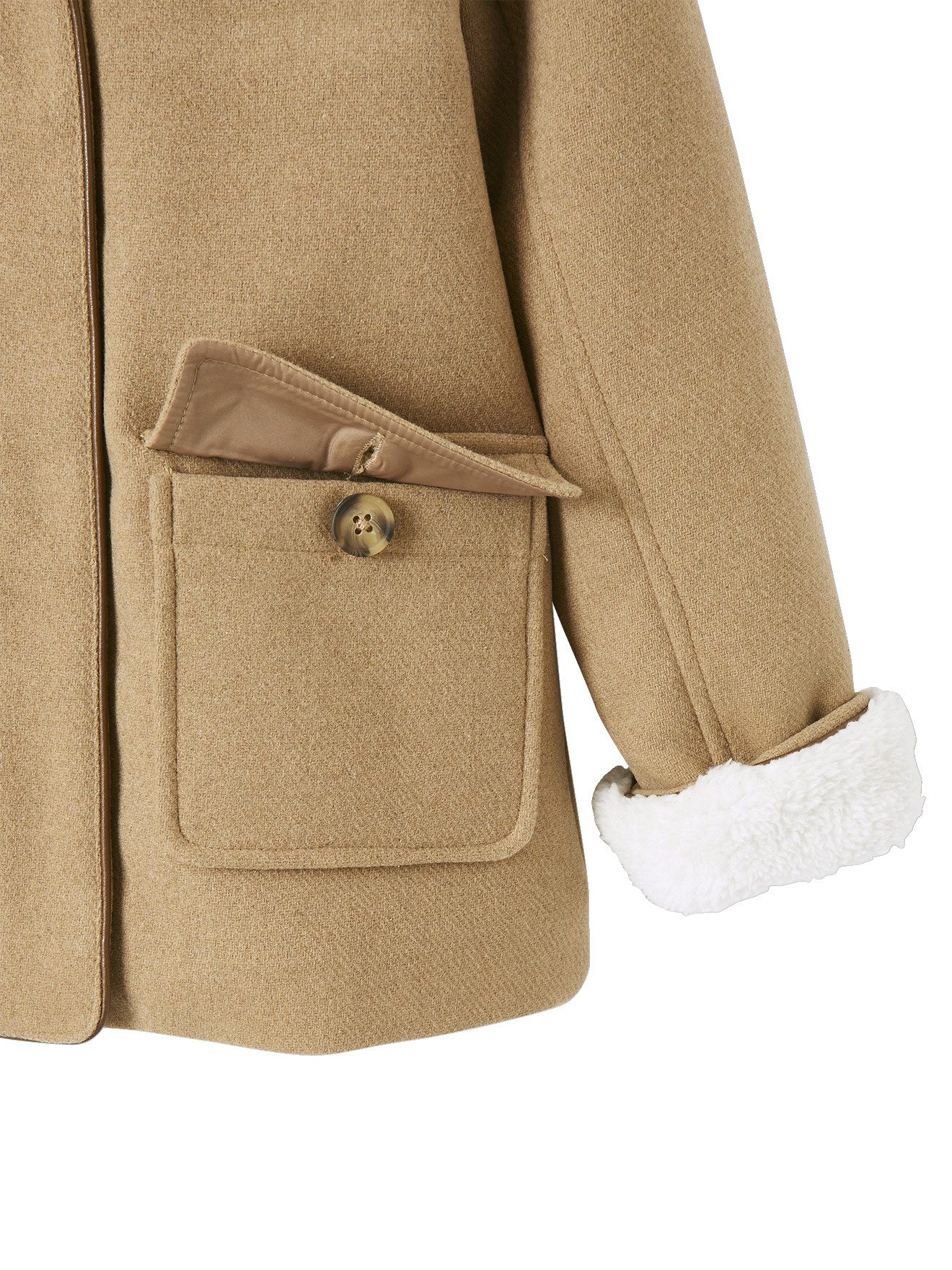 vertbaudet Dufflecoat Mädchen Wintermantel mit Recycling-Polyester