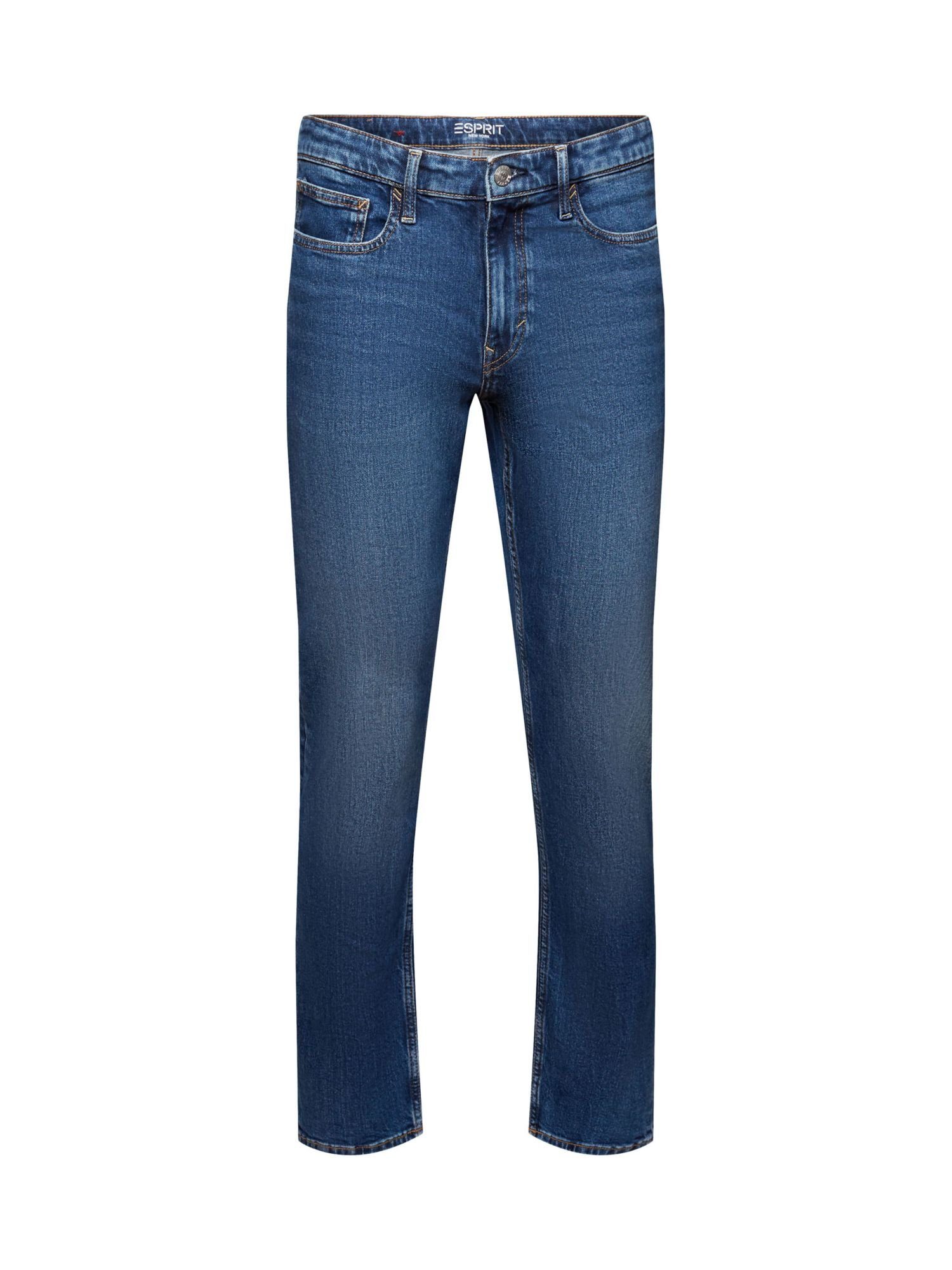 Esprit Straight-Jeans Recycelt: Jeans mit schmaler Passform BLUE MEDIUM WASHED