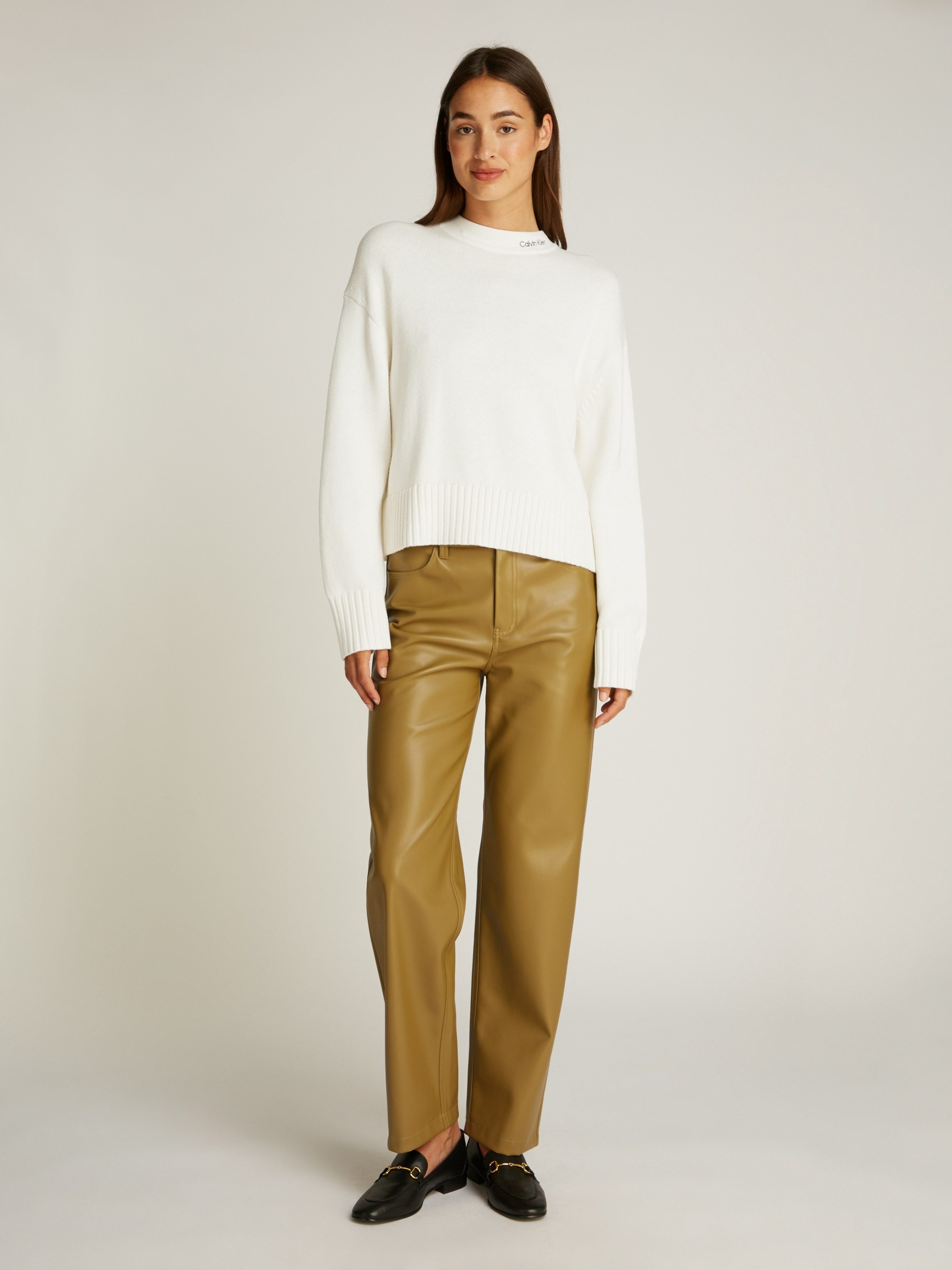 Calvin Klein Jeans Strickpullover LOGO EMBRO SWEATER mit Logostickerei