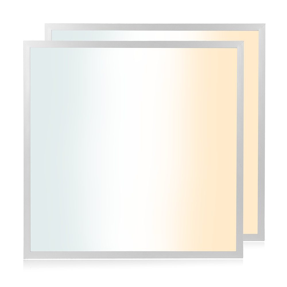LUXULA LED Panel 62x62 cm CCT Einbauleuchte für Rasterdecken, LED fest integriert, Tageslichtweiß, Warmweiß, Neutralweiß, Kaltweiß, Einbaupanel mit Farbwechsel