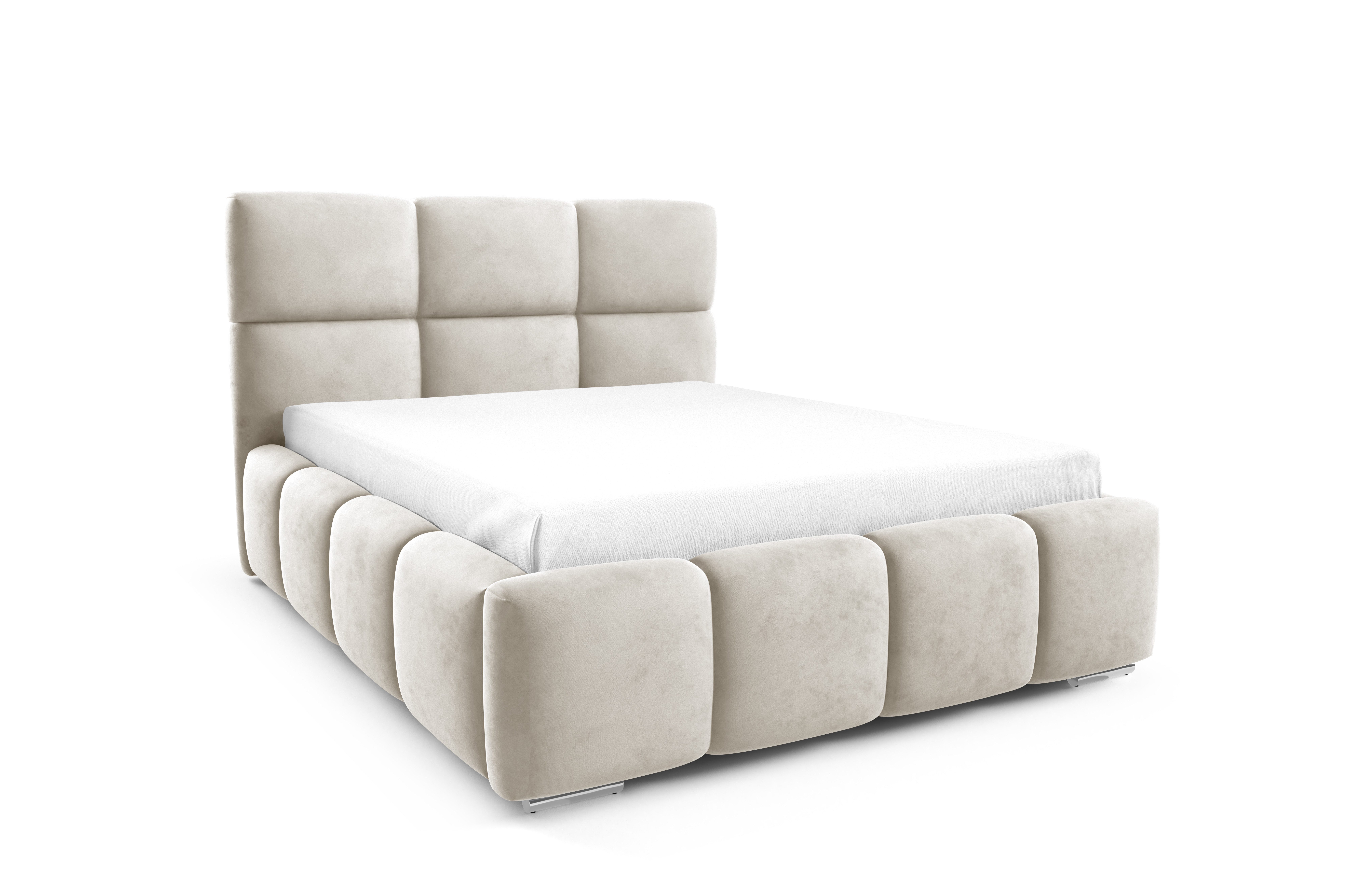 thematys Polsterbett mit Bettkasten & Lattenrost – Stauraumbett+ 140x200 - 200x200 cm