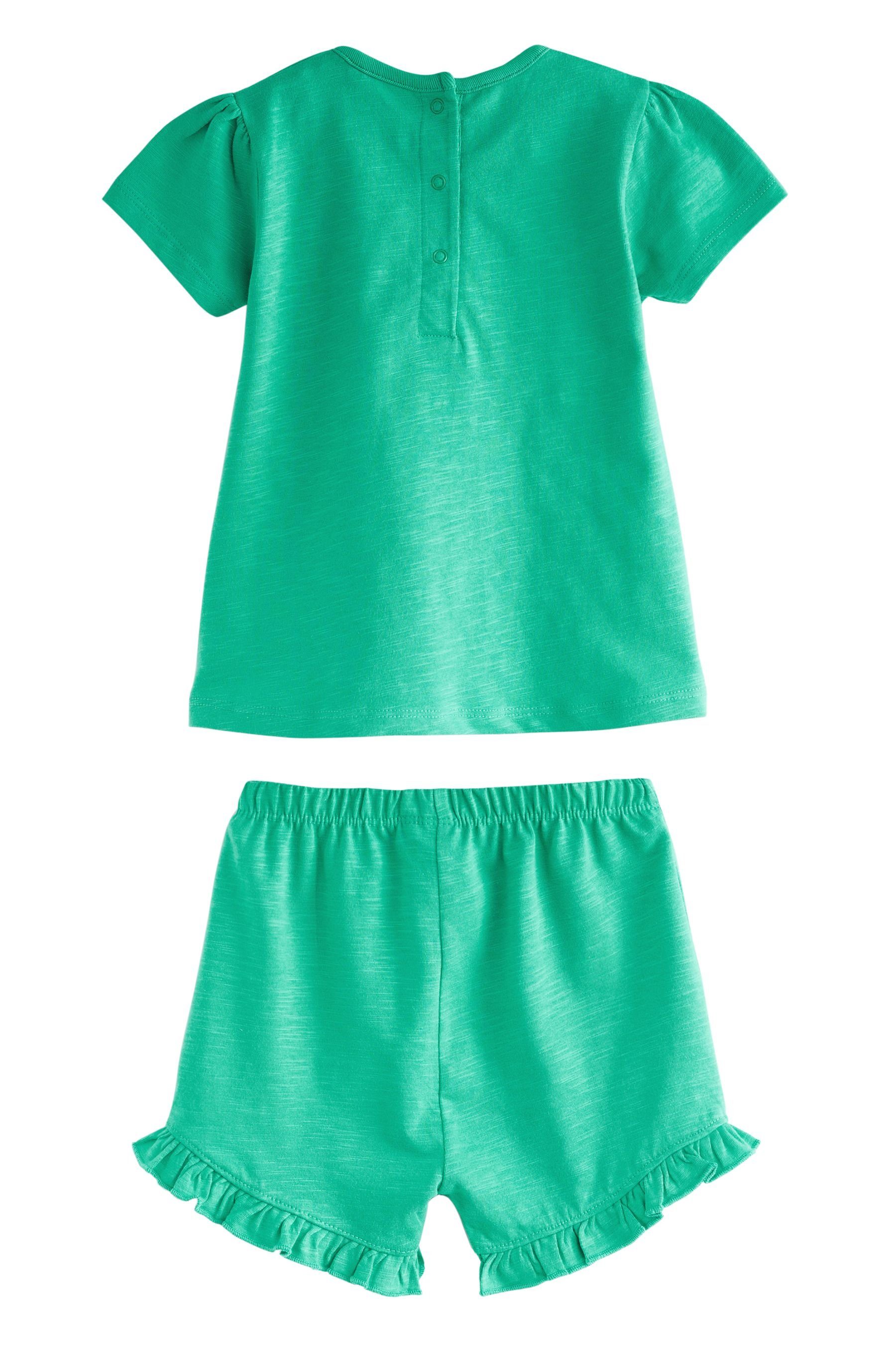 Next T-Shirt & Shorts Baby-T-Shirt und Set Green 6-teiligen (6-tlg) im Shorts