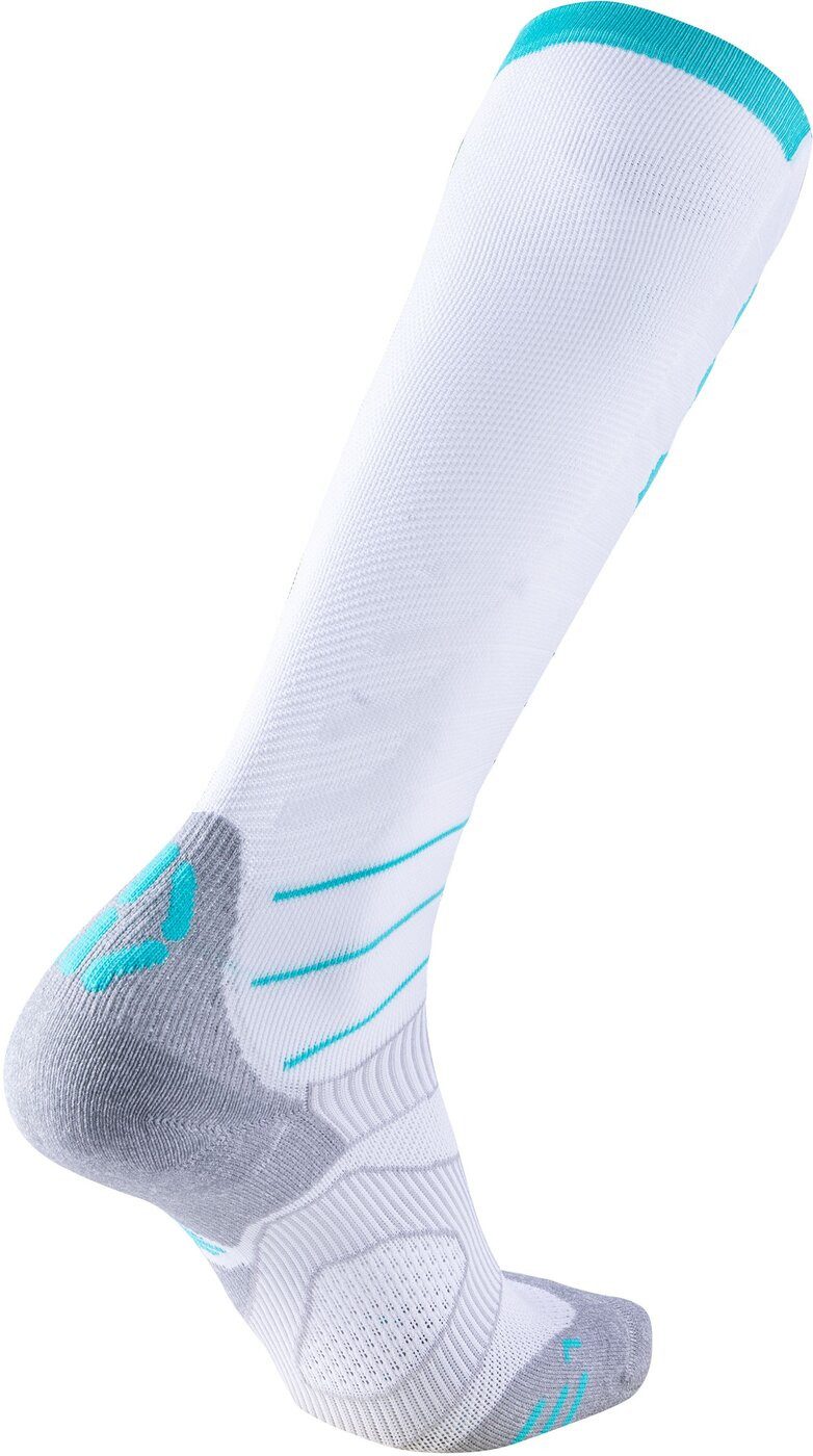 UYN Strümpfe UYN WOMAN SKI EVO RACE SOCKS WHITE/WATER GREEN