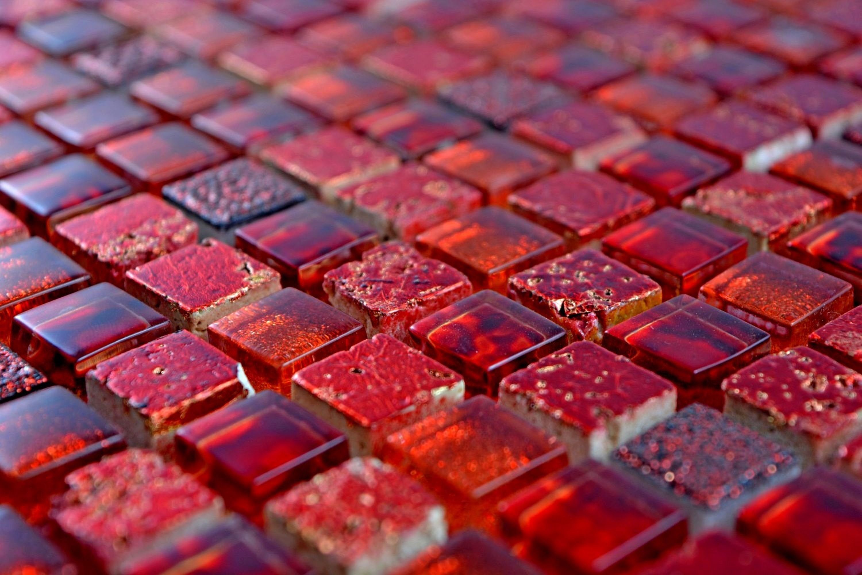 Mosani Mosaikfliesen Glasmosaik Mosaikfliese BAD WC Resin rot dunkelrot
